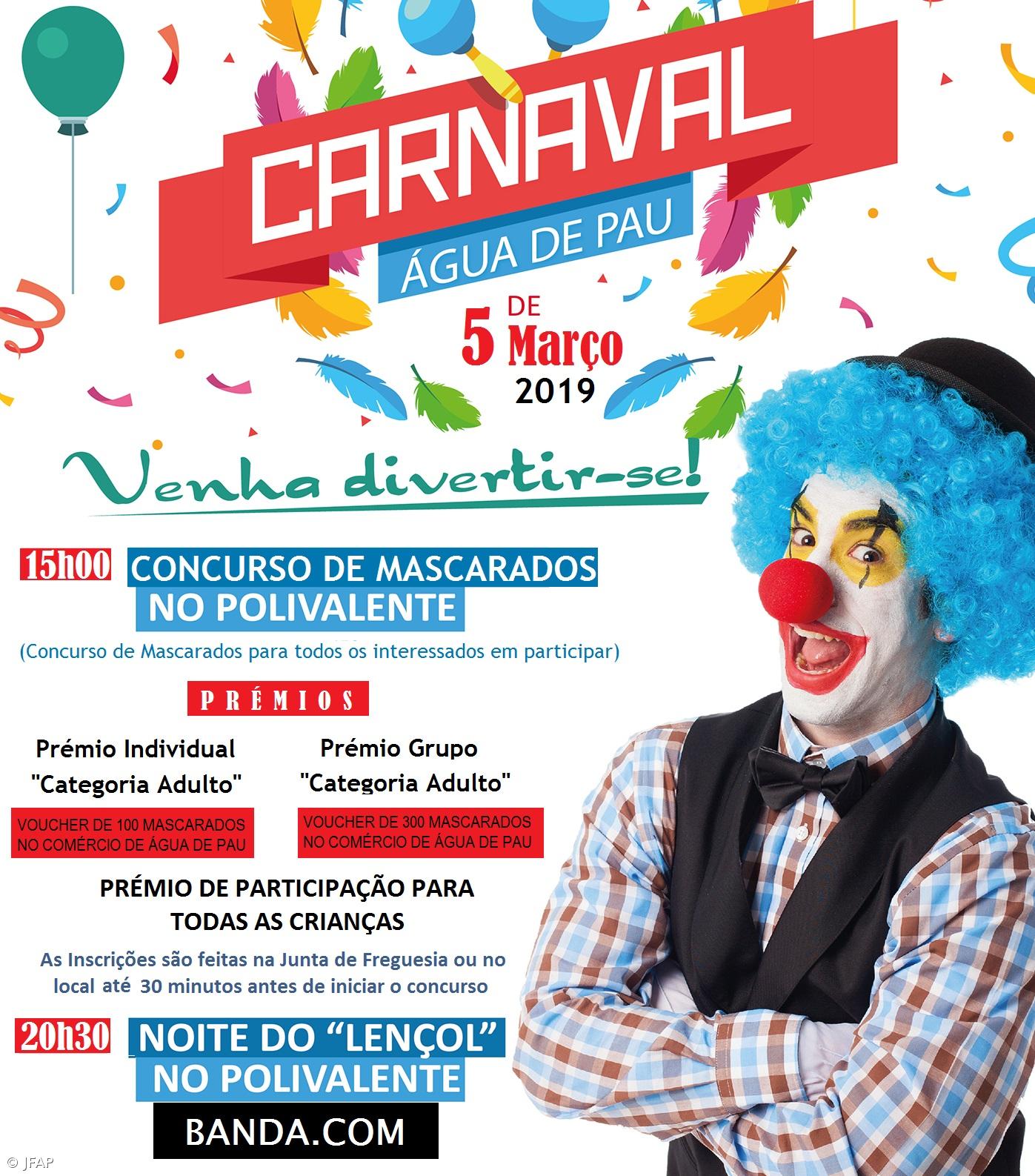 Concurso de Carnaval e Noite de Lençol em Água de Pau – Imagem 1