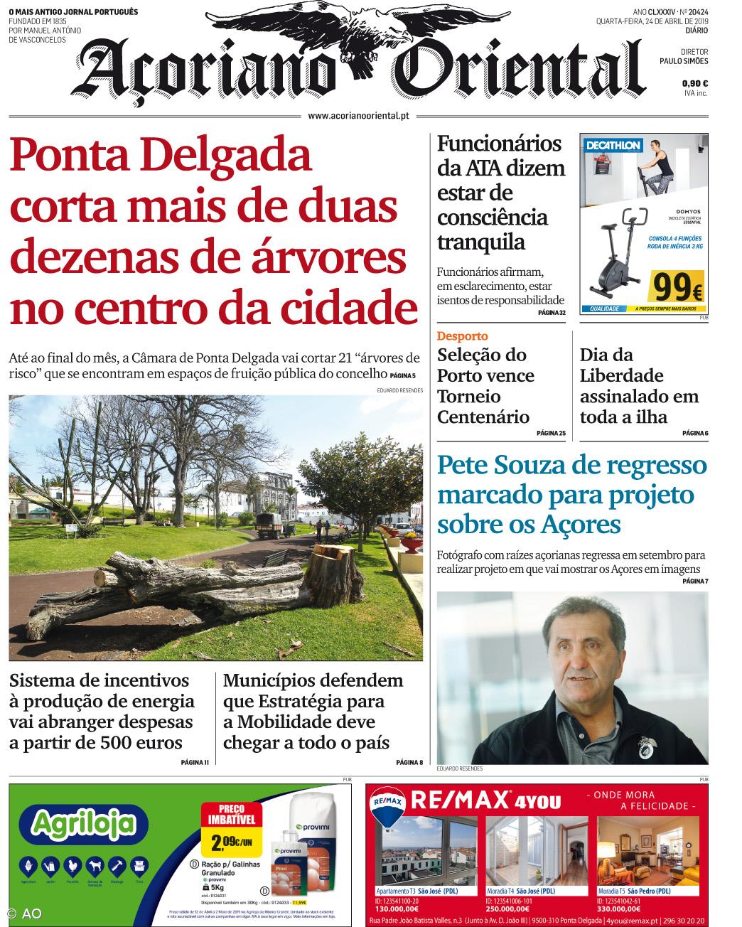 "Ponta Delgada corta mais de duas dezenas de árvores no centro da cidade"  – Imagem 1