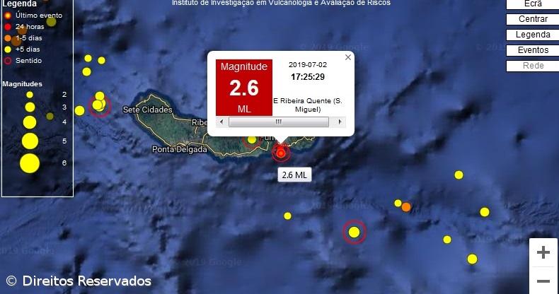 Sismo registado esta tarde na Ribeira Quente – Imagem 1