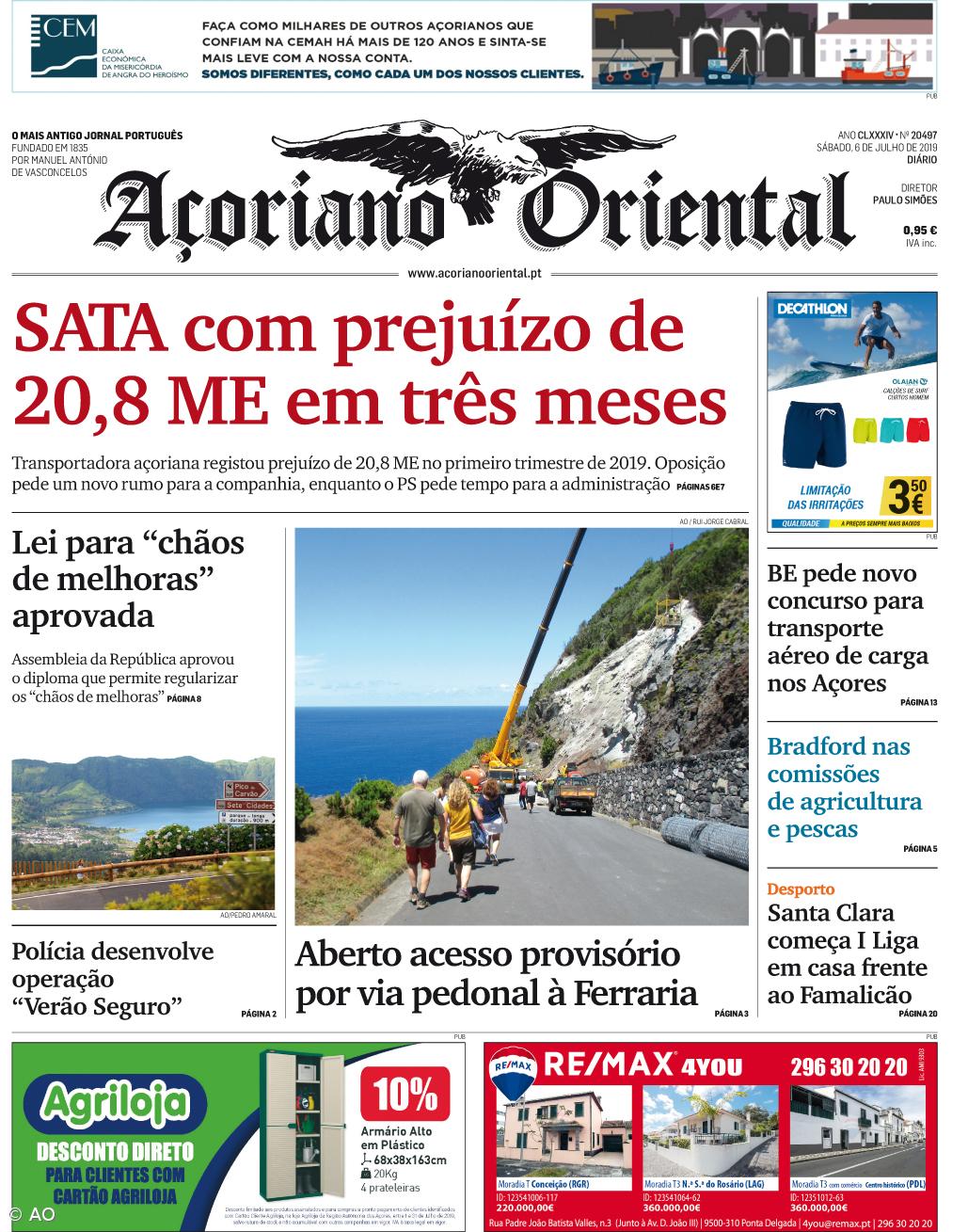 SATA com prejuízo de 20,8 ME em três meses – Imagem 1