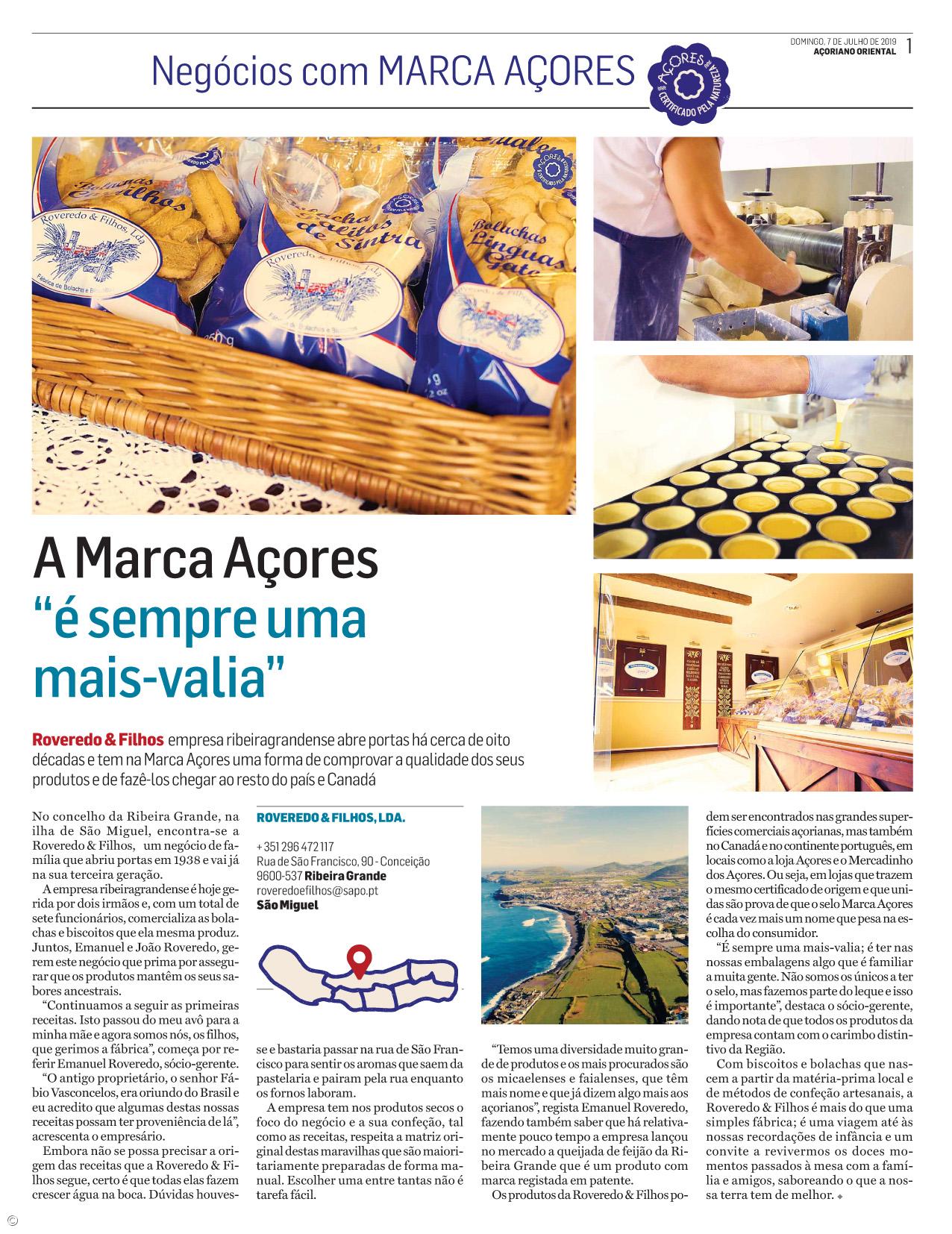 Suplemento Negócios com Marca Açores - Julho – Imagem 1