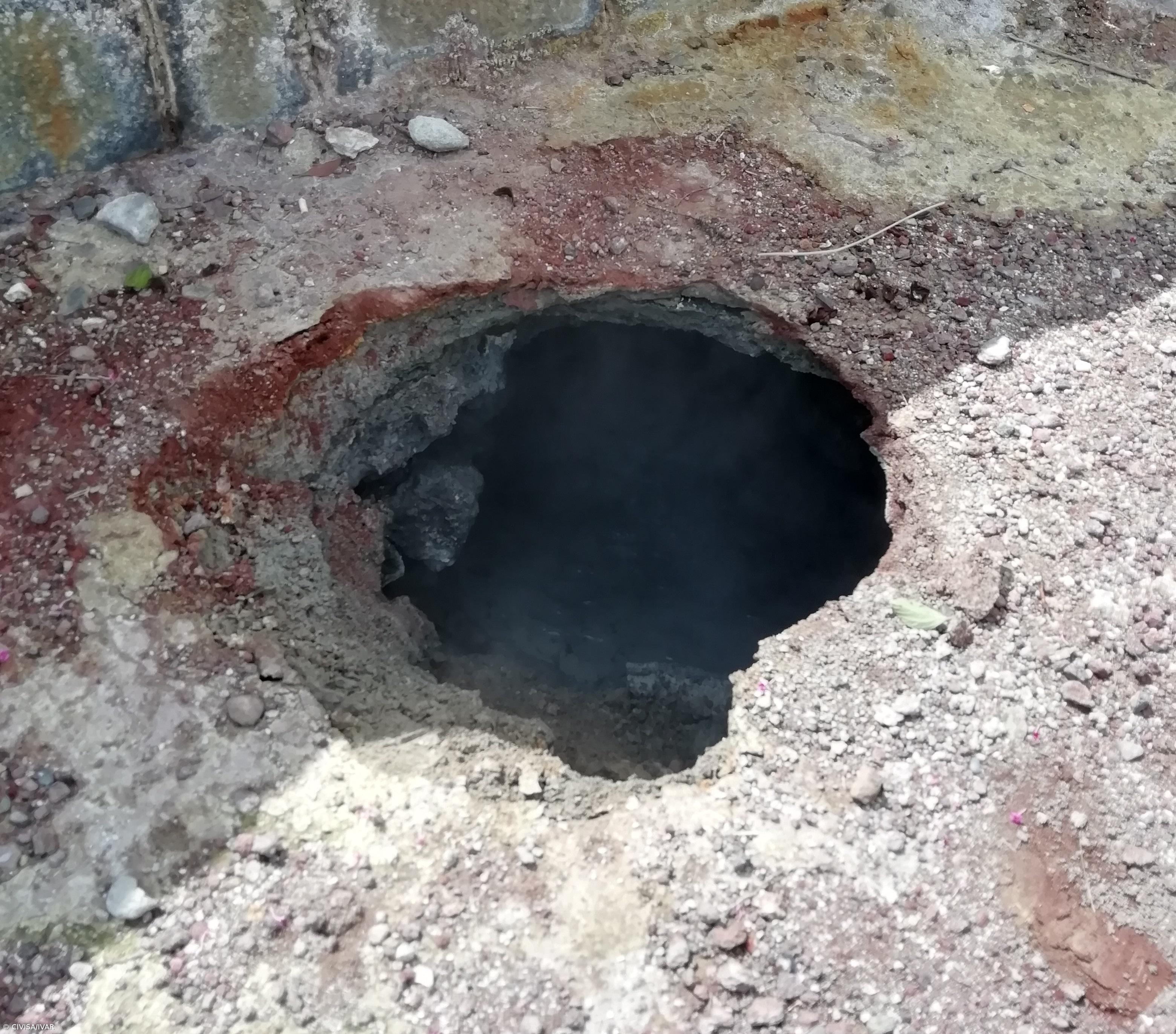 Abatimento da camada superficial do solo expõe nova fumarola na freguesia das Furnas – Imagem 1