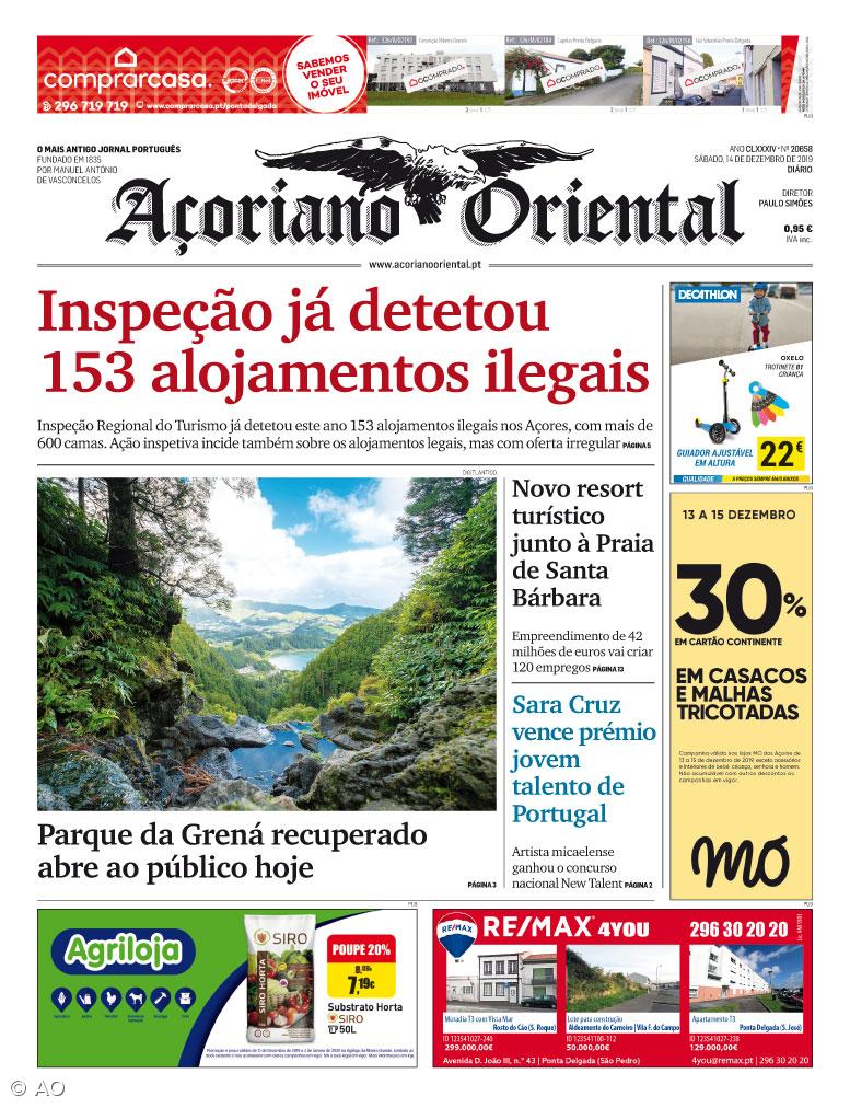 "Inspeção já detetou 153 alojamentos ilegais" é a manchete do Açoriano Oriental – Imagem 2