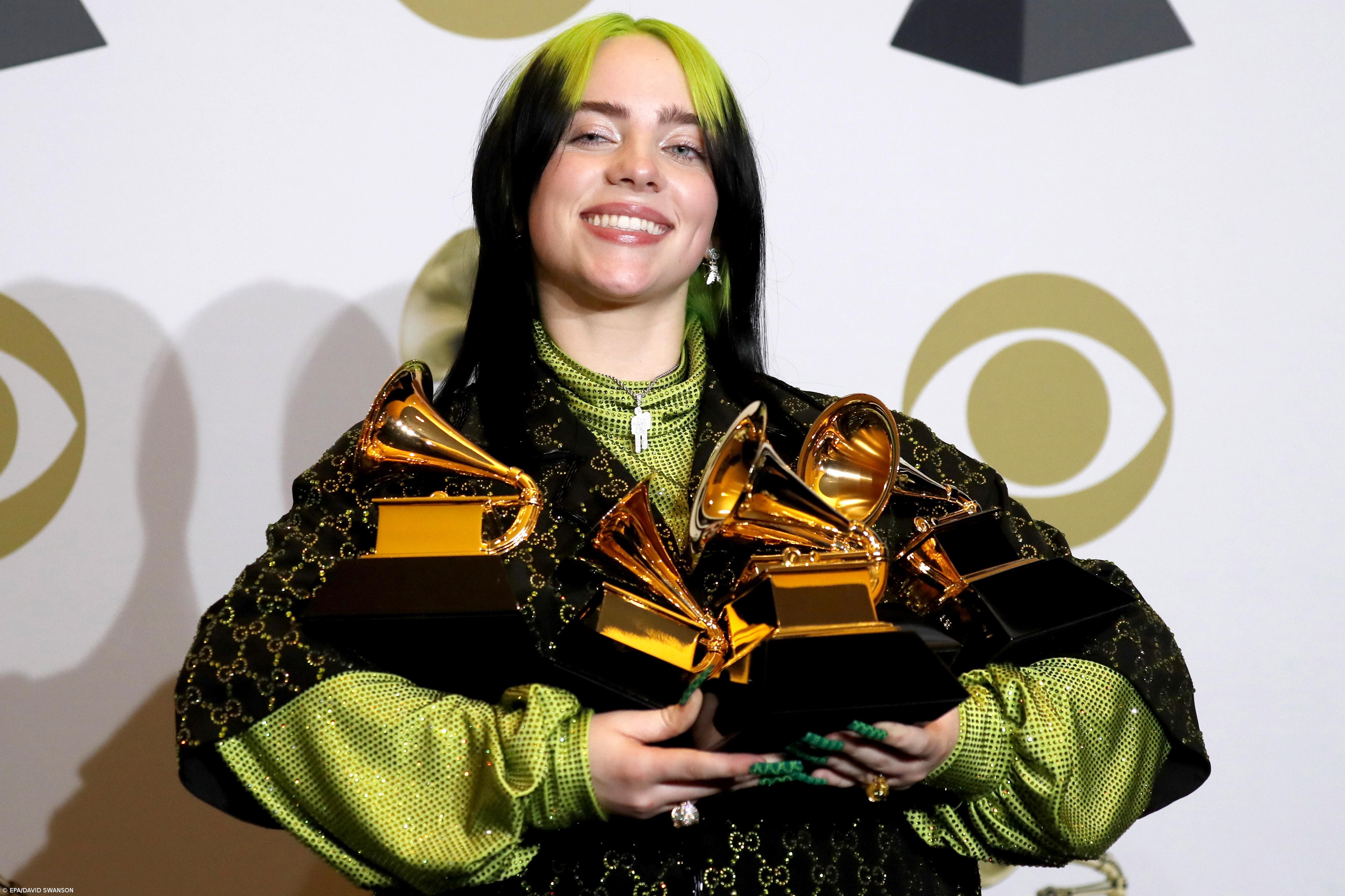 Billie Eilish vence principais quatro categorias dos Prémios Grammy – Imagem 1