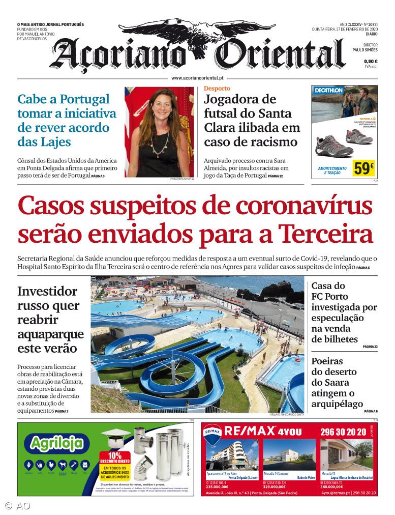 Casos suspeitos de coronavírus serão enviados para a Terceira – Imagem 1