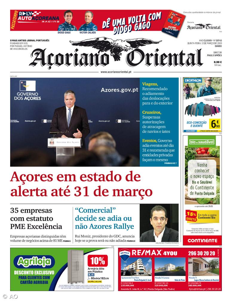 Açores em estado de alerta até 31 de março – Imagem 1