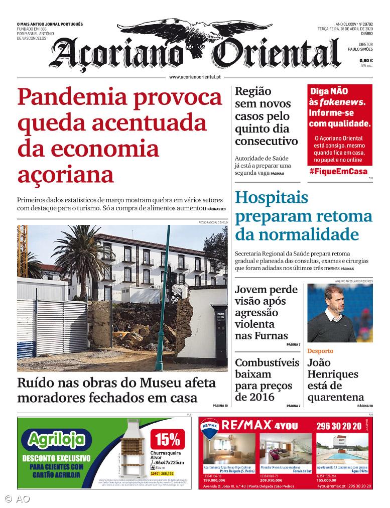 Pandemia provoca queda acentuada da economia açoriana. – Imagem 1