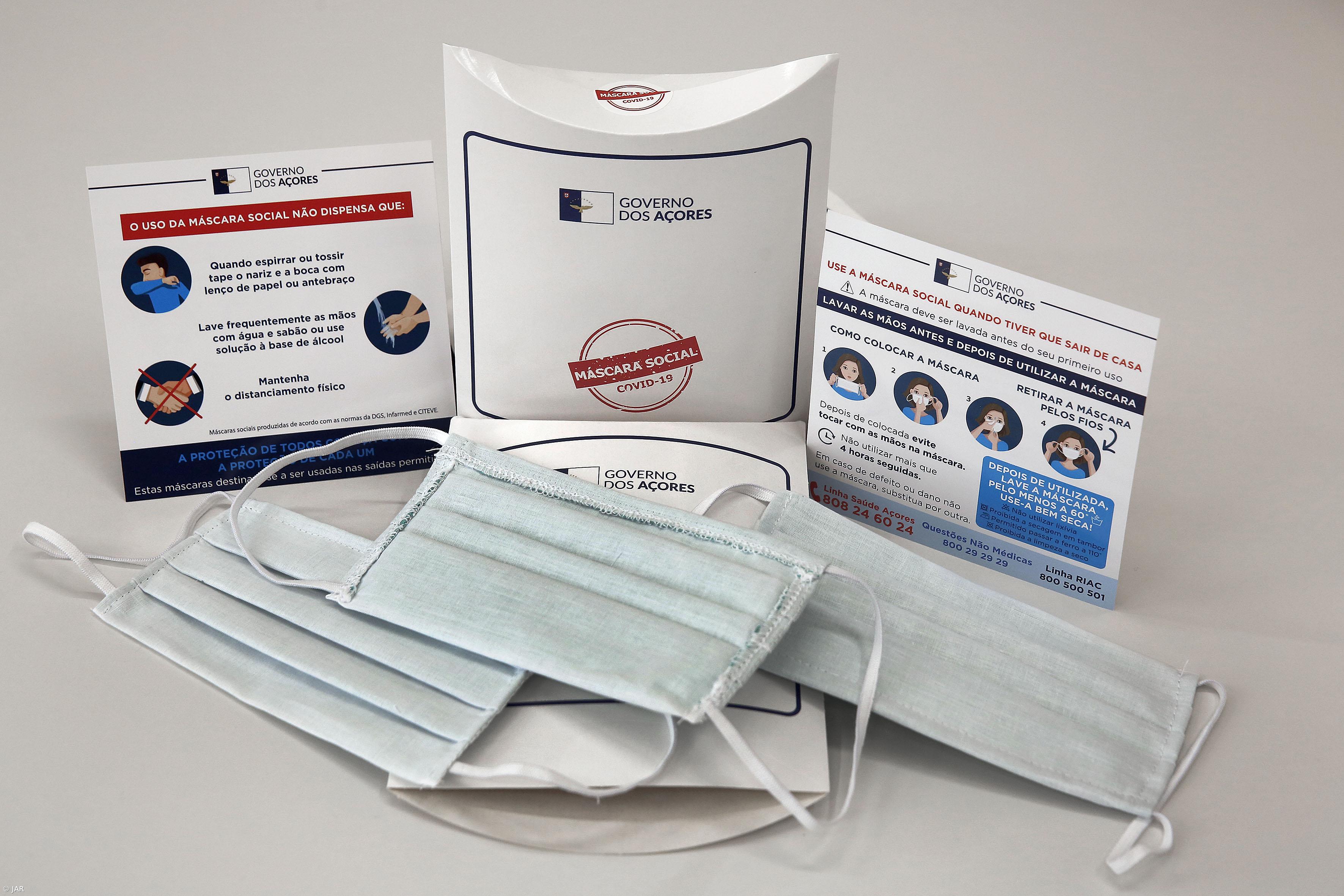 Terceira e Graciosa já com máscaras sociais, distribuição em curso em São Miguel – Imagem 1