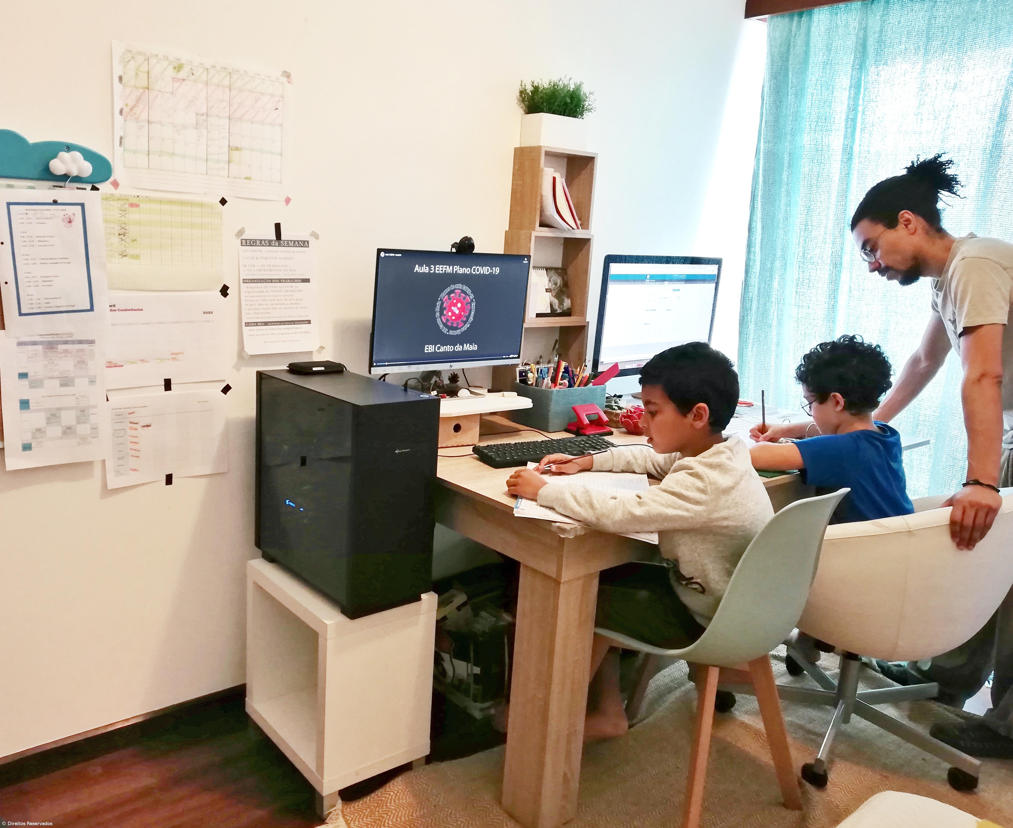 Os dias ‘loucos’ das famílias em tempos de telescola – Imagem 1