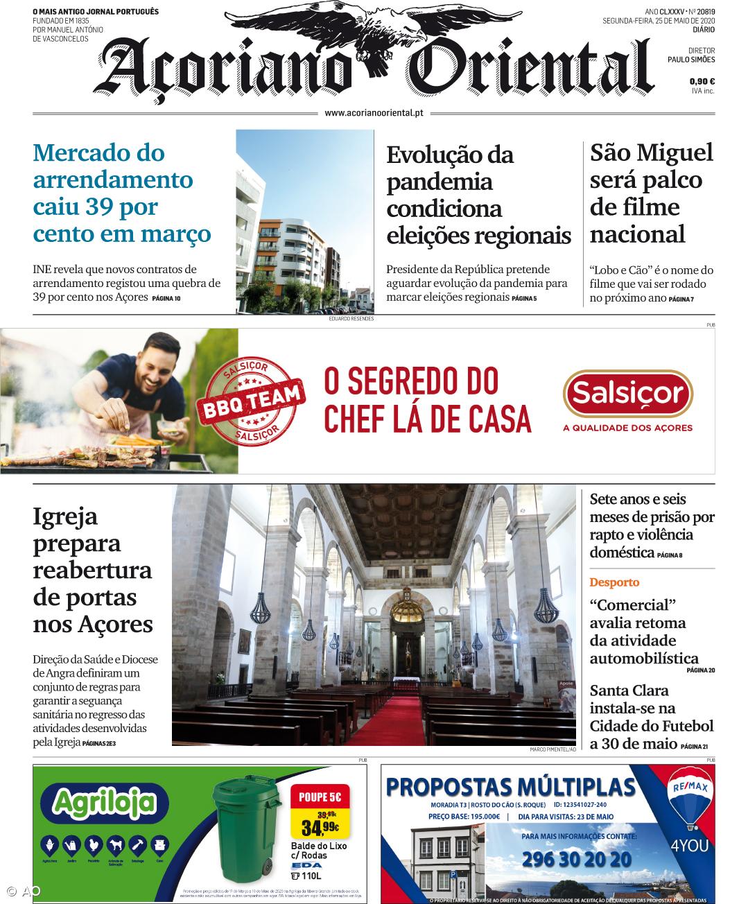 Igreja prepara reabertura de portas nos Açores – Imagem 1