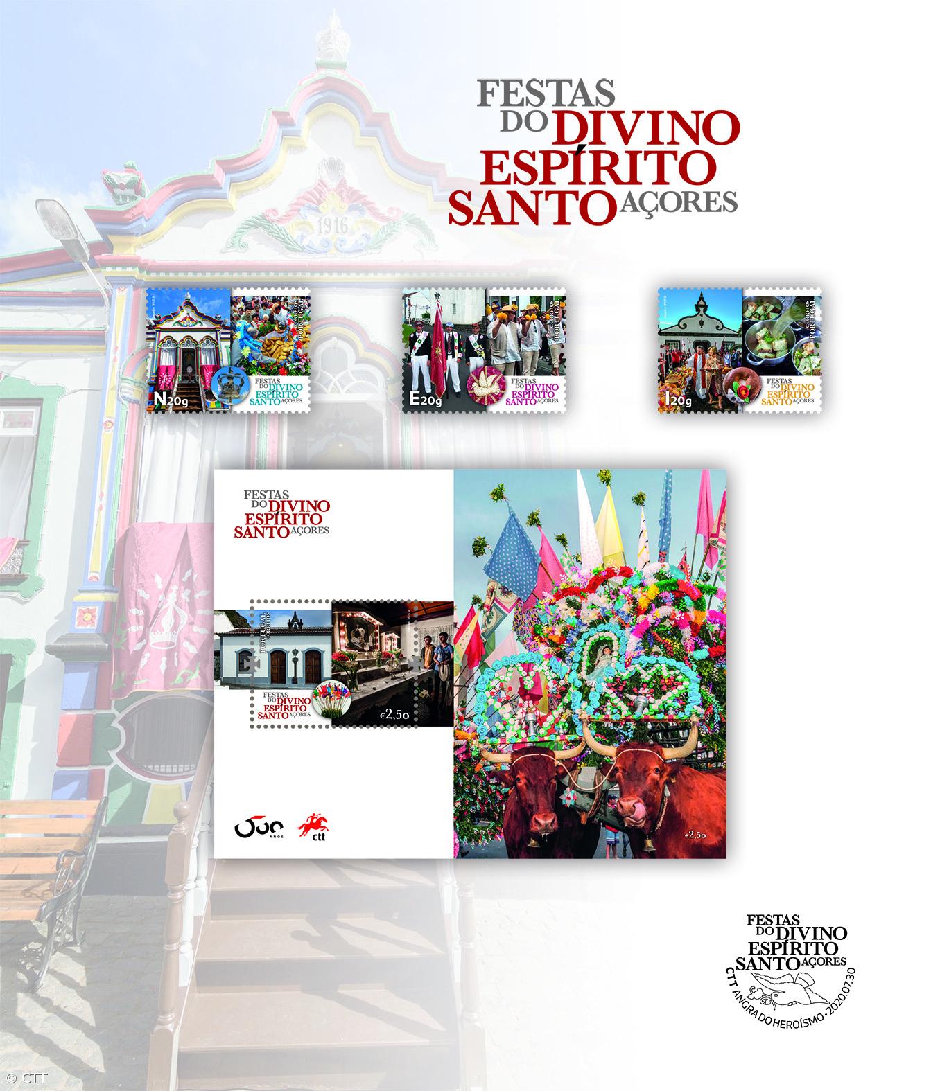 CTT emitem selos sobre as festas açorianas do Divino Espírito Santo – Imagem 1