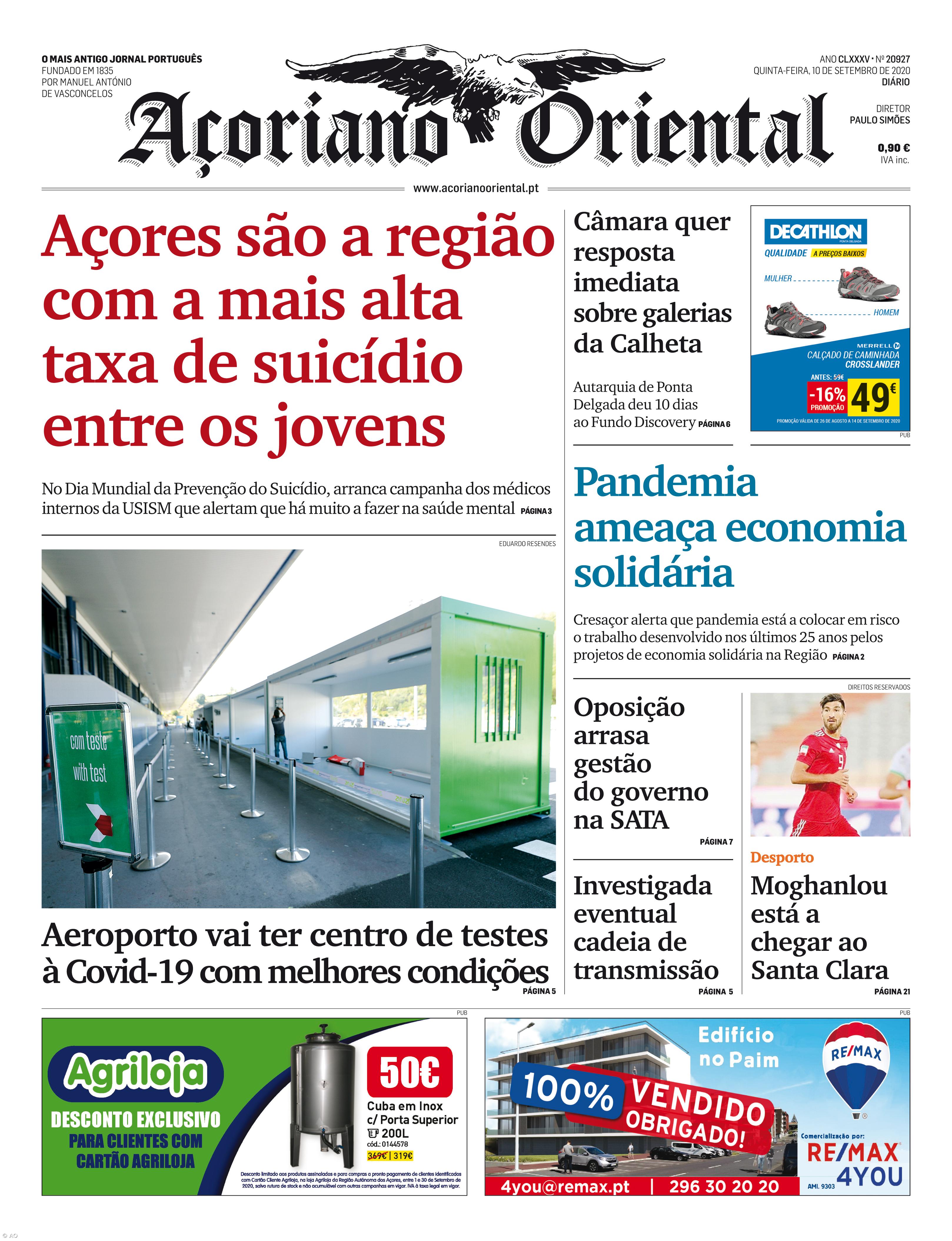 Açores são a região com a mais alta taxa de suicídio entre os jovens – Imagem 1