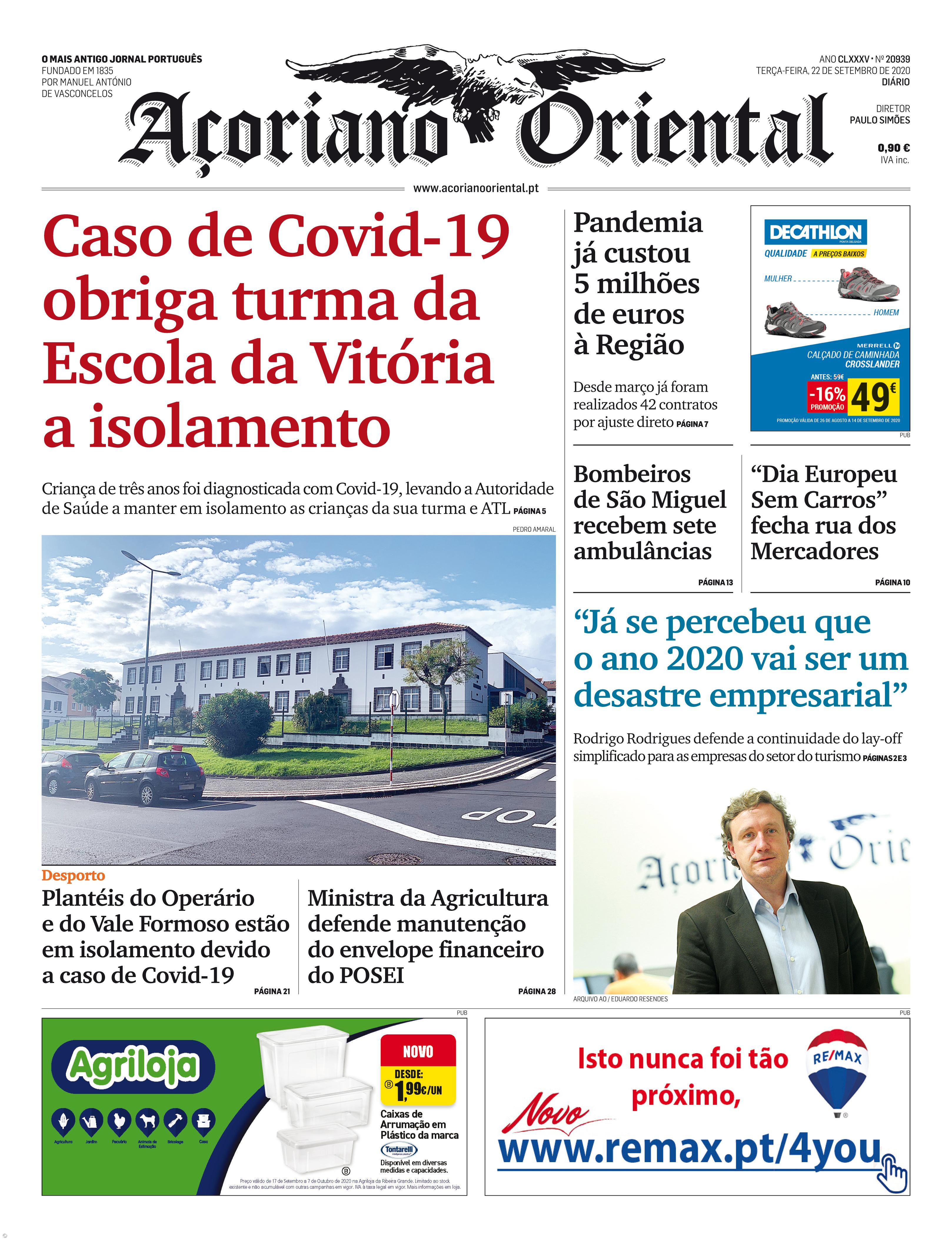 "Caso de Covid-19 obriga turma da Escola da Vitória a isolamento" – Imagem 1