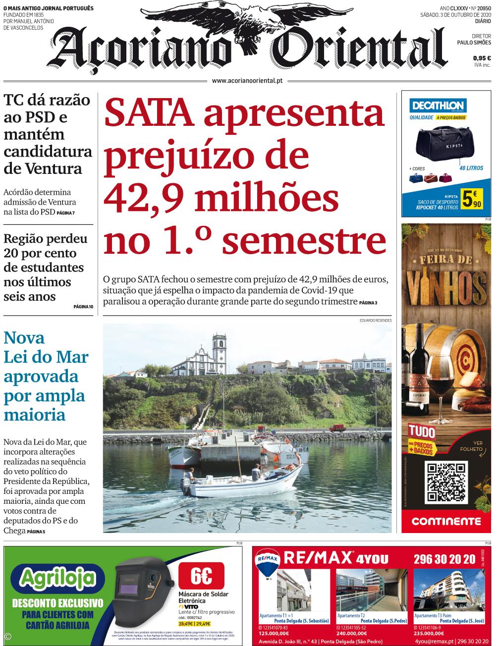 "SATA apresenta prejuízo de 42,9 milhões no 1.º semestre" – Imagem 1