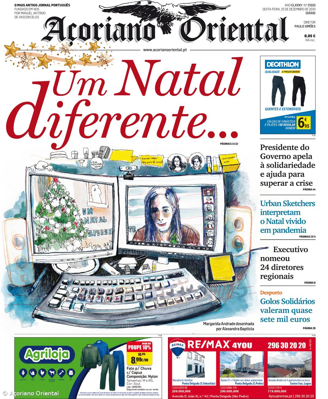 "Um Natal diferente..." é a manchete do Açoriano Oriental – Imagem 1