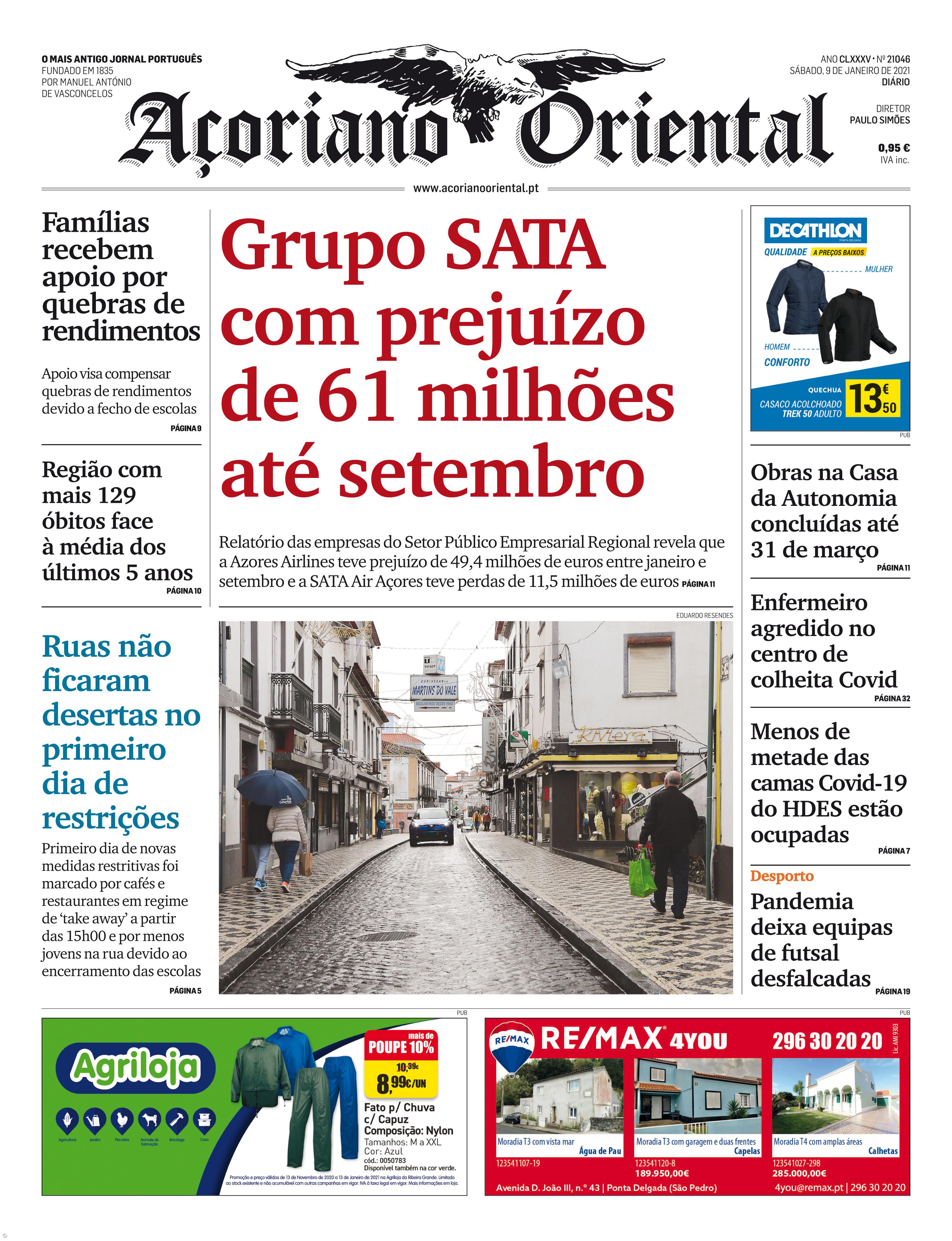 Grupo SATA com prejuízo de 61 milhões até setembro – Imagem 1