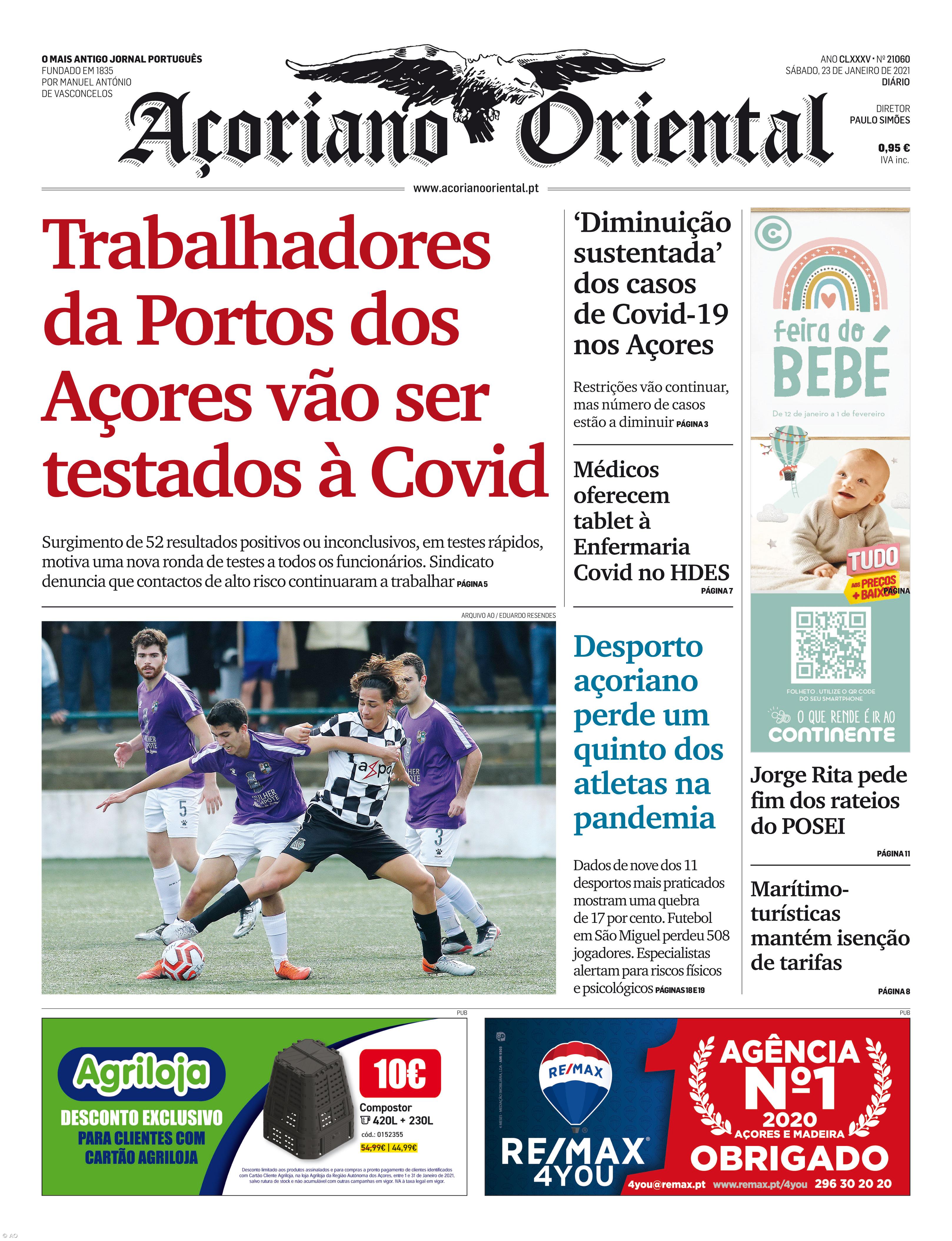 Trabalhadores da Portos dos Açores vão ser testados à Covid – Imagem 1