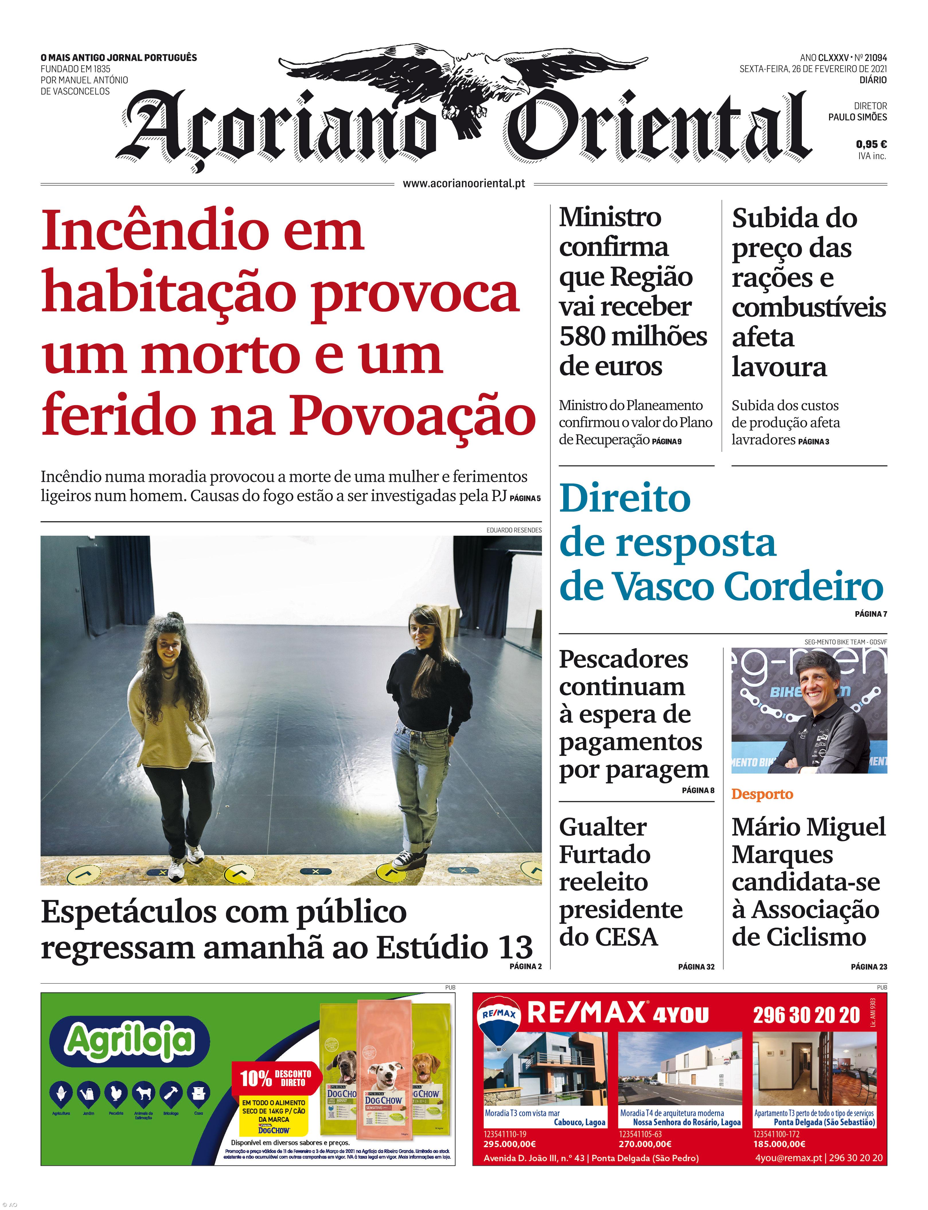 Incêndio em habitação provoca um morto e um ferido na Povoação – Imagem 1