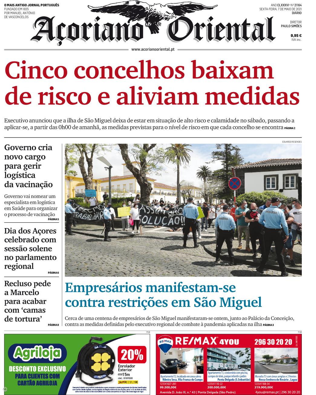 Cinco concelhos baixam de risco e aliviam medidas – Imagem 1