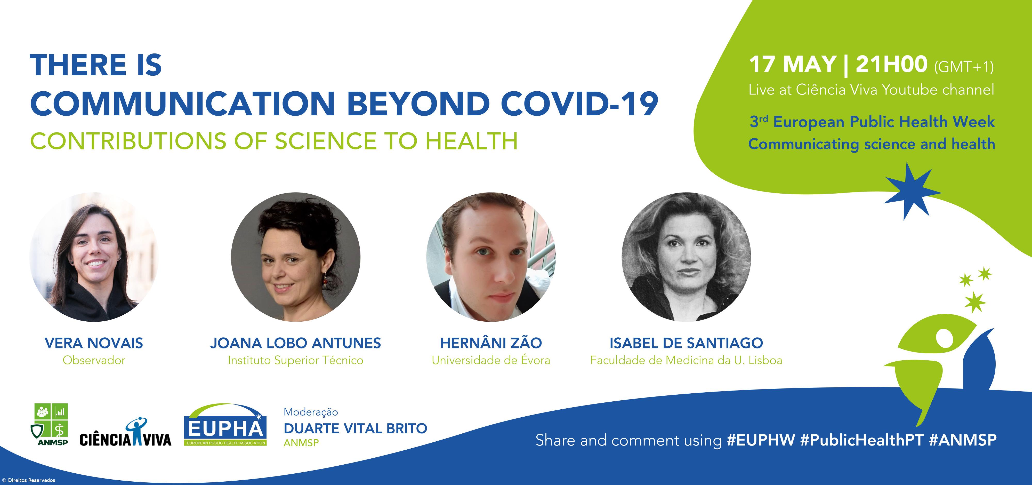 Webinar 'Há comunicação além da Covid-19 - Contributos da ciência para comunicação em saúde' – Imagem 1