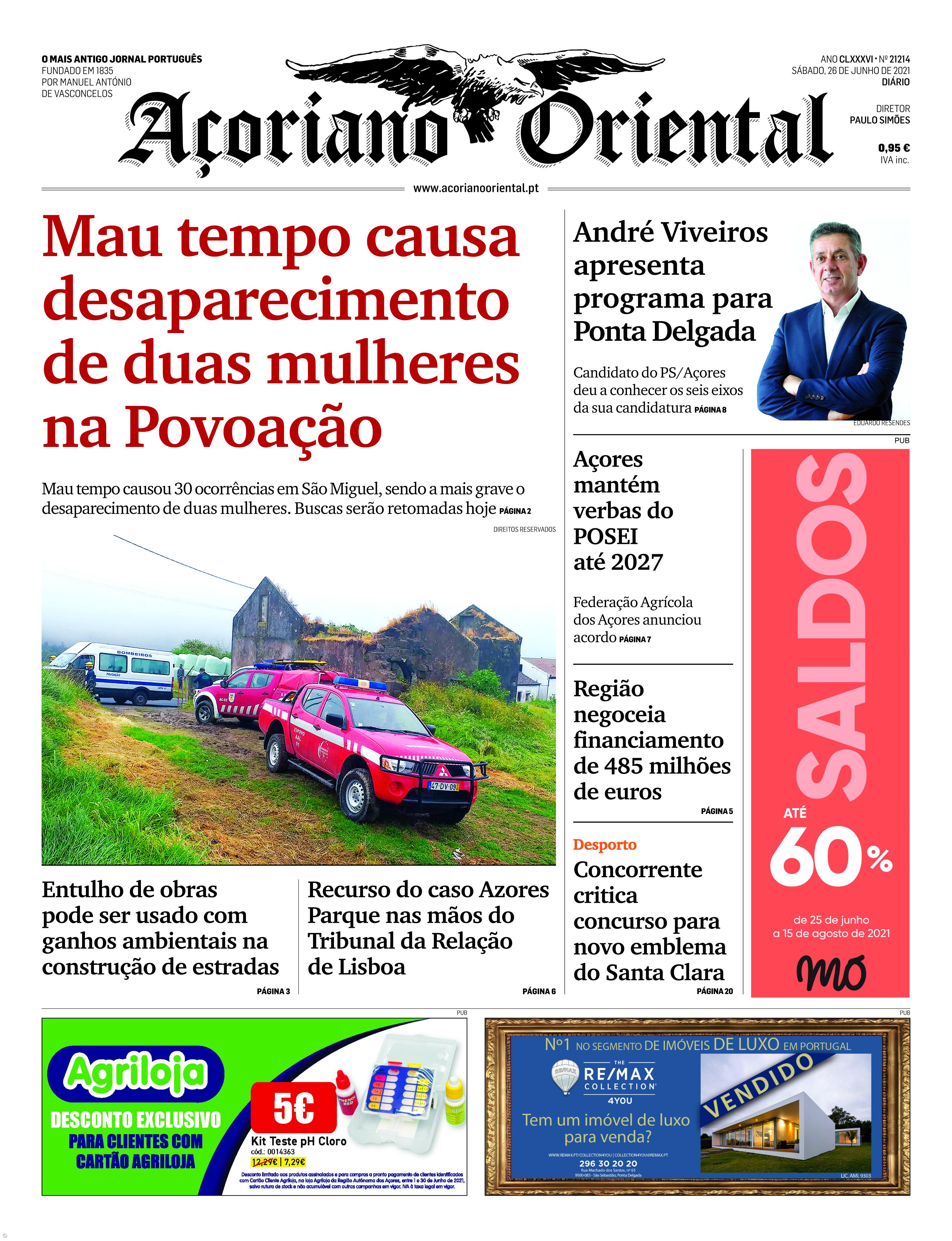 Mau tempo causa desaparecimento de duas mulheres na Povoação – Imagem 1