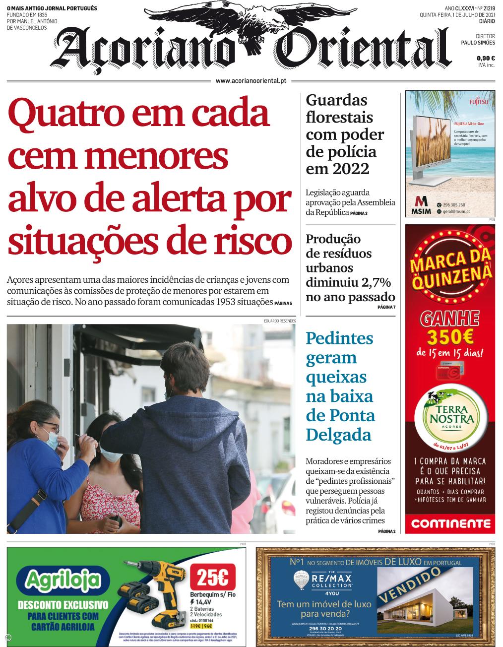 Quatro em cada cem menores alvo de alerta por situações de risco – Imagem 1