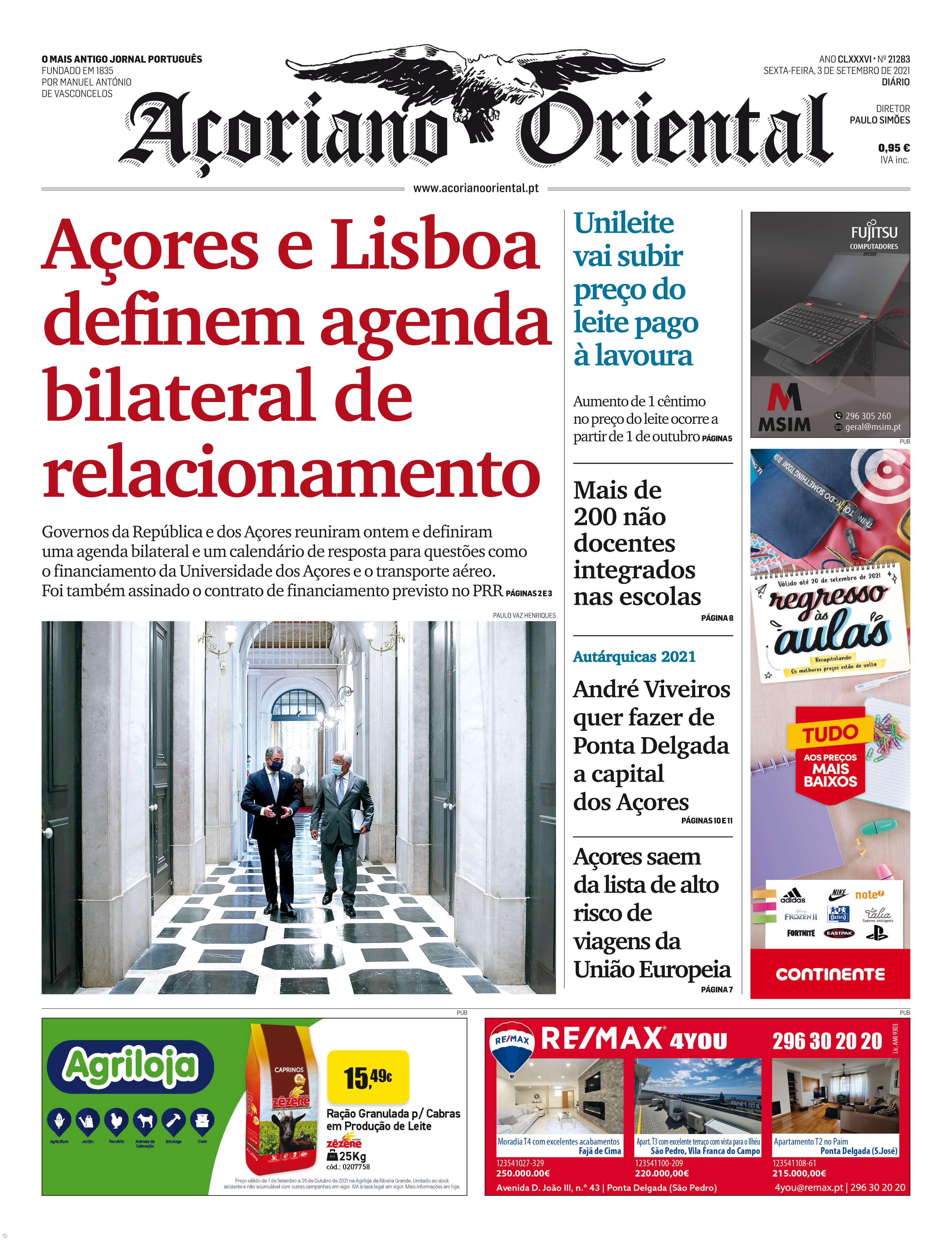 Açores e Lisboa definem agenda bilateral de relacionamento – Imagem 1
