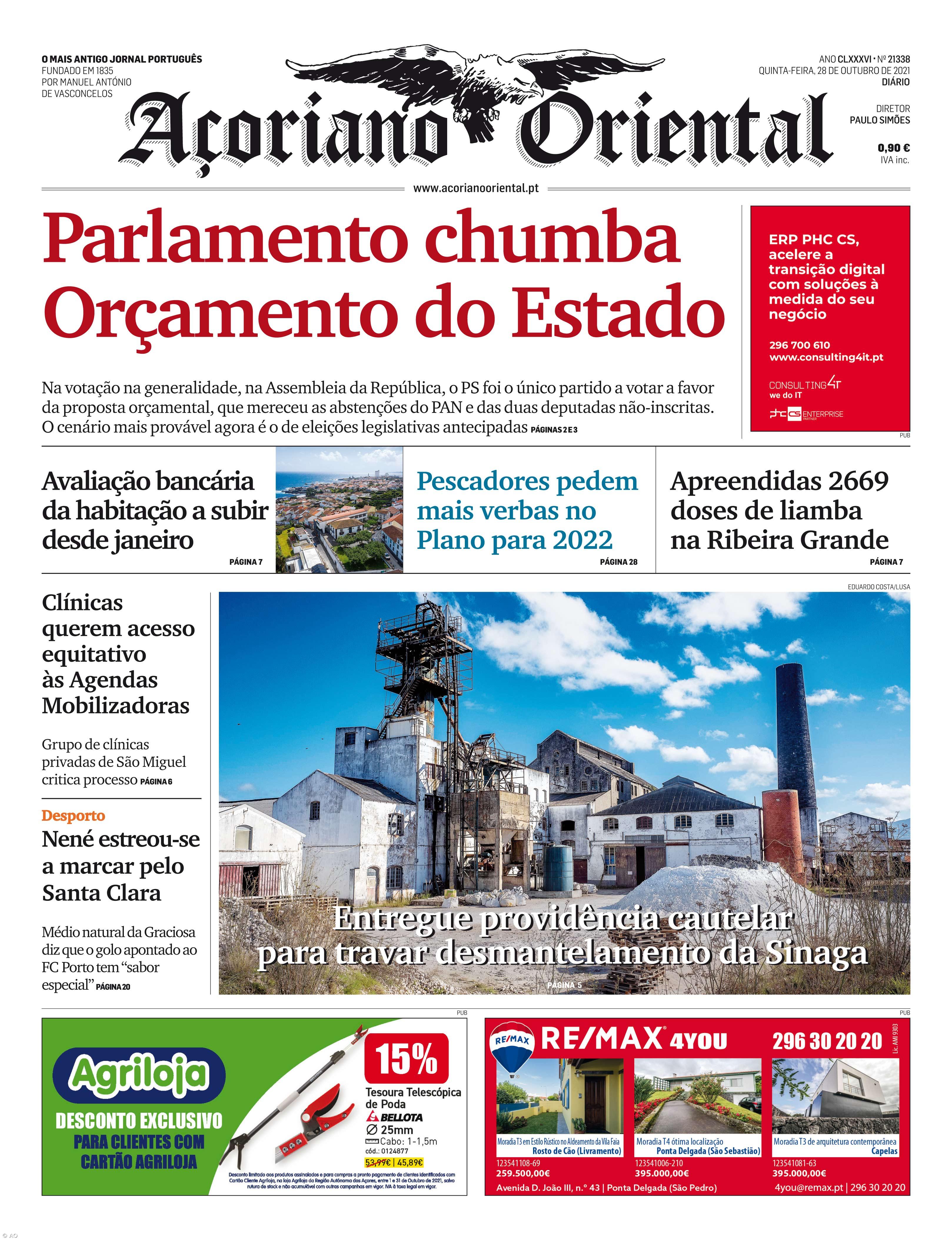 Parlamento chumba Orçamento do Estado – Imagem 1