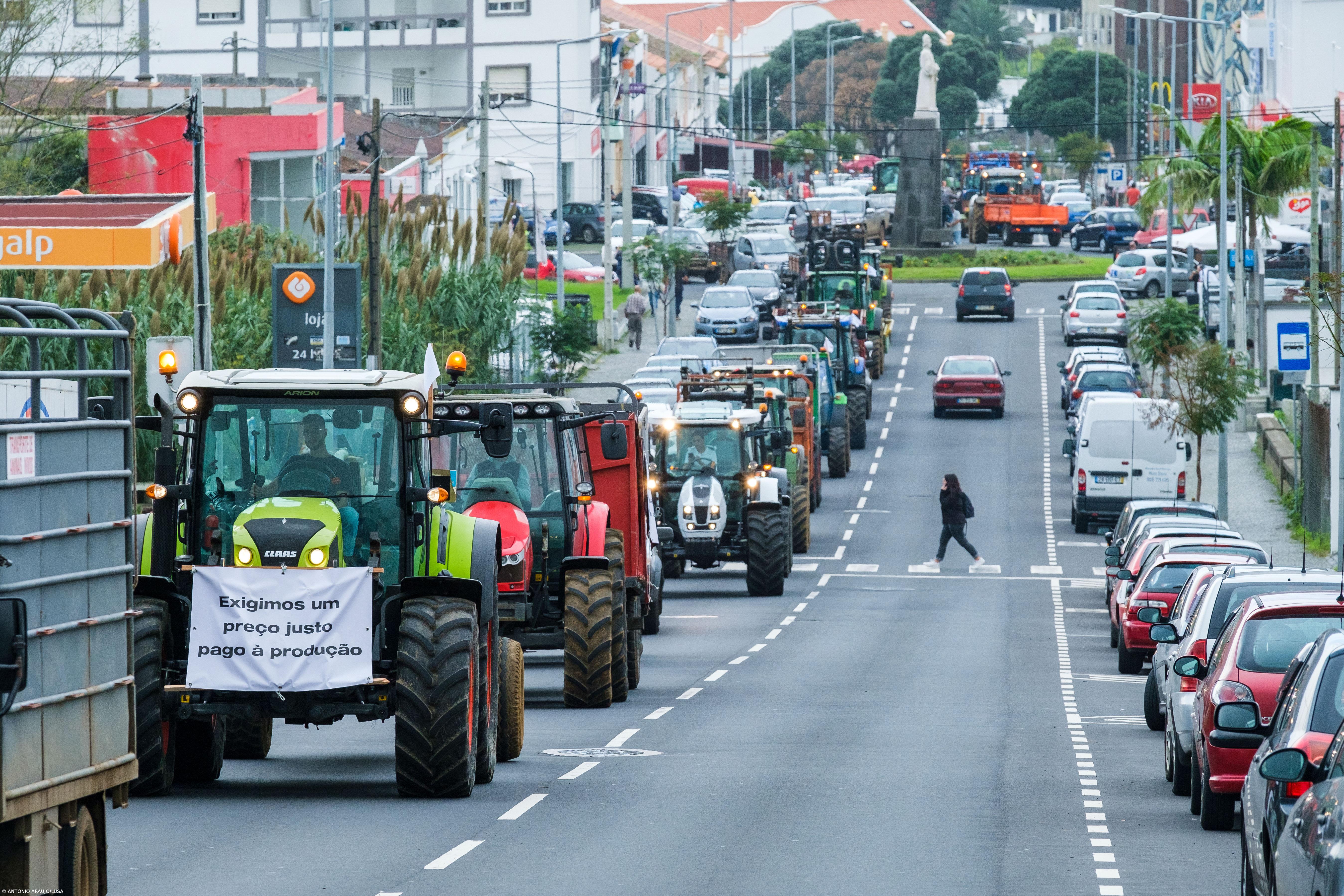 Produtores de leite e de carne da ilha Terceira sairam à rua em protesto – Imagem 3