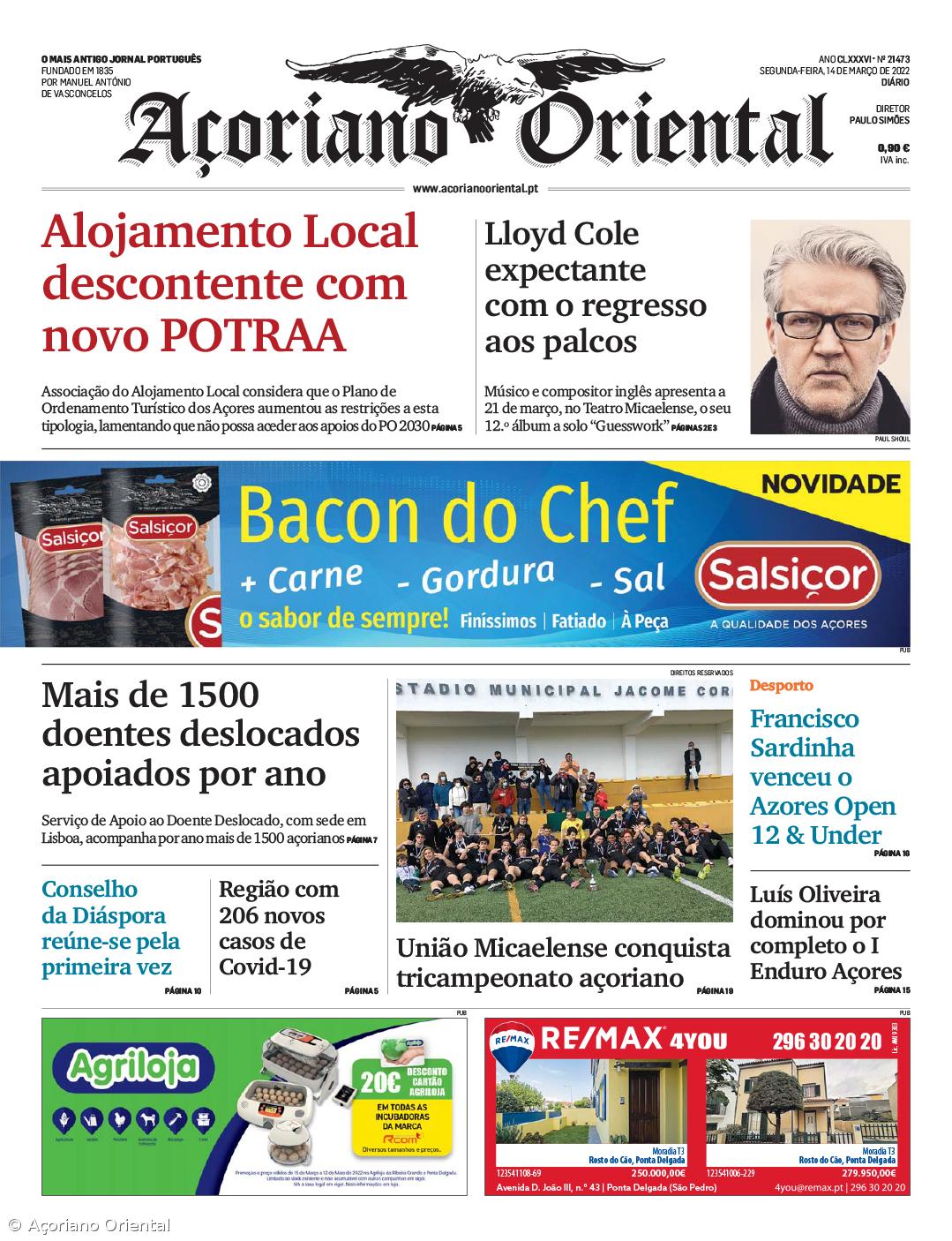 "Alojamento Local descontente com novo POTRAA" é a manchete do Açoriano Oriental – Imagem 1