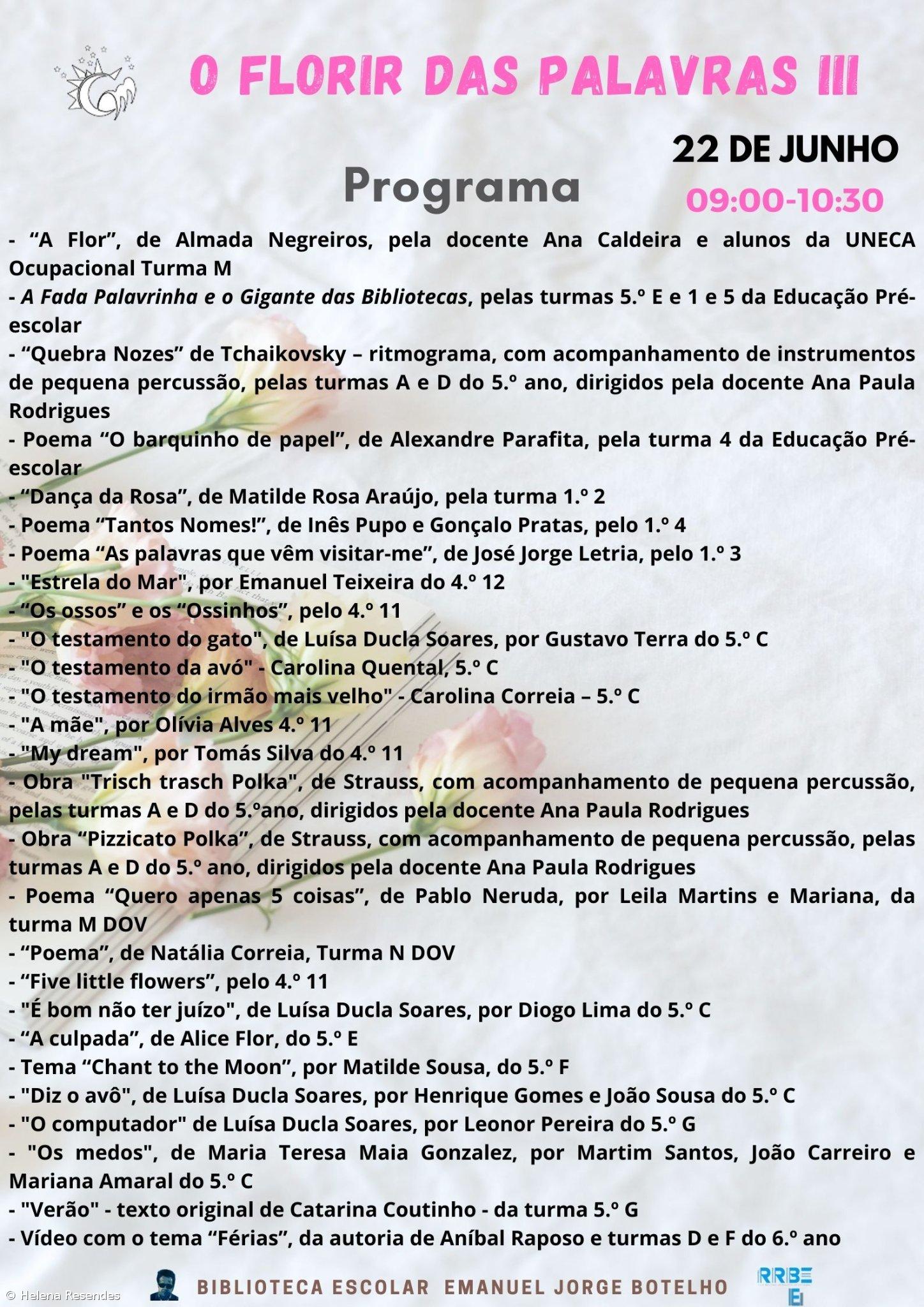 O Florir das Palavras – Imagem 1