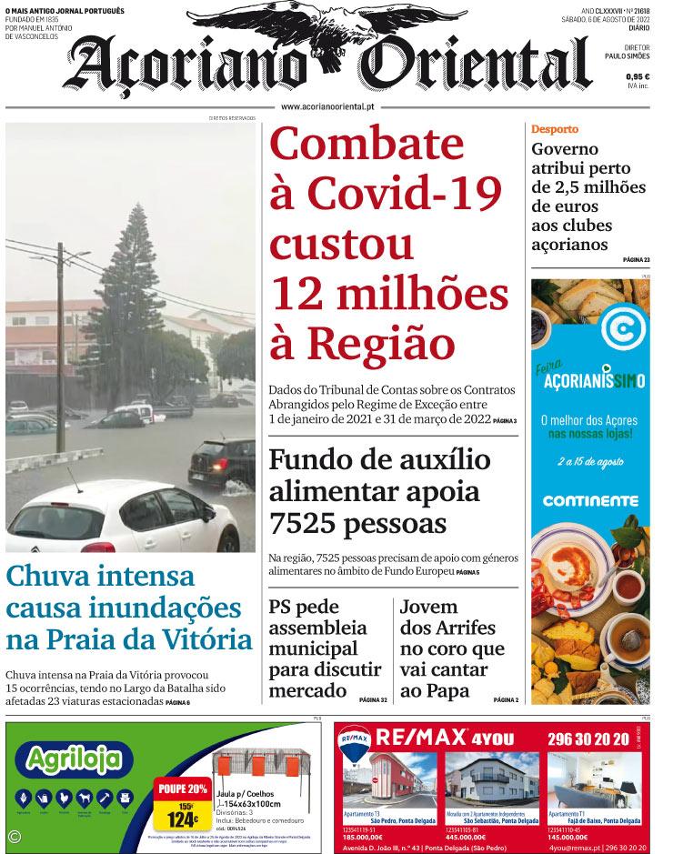 Combate à Covid-19 custou  12 milhões à Região – Imagem 1