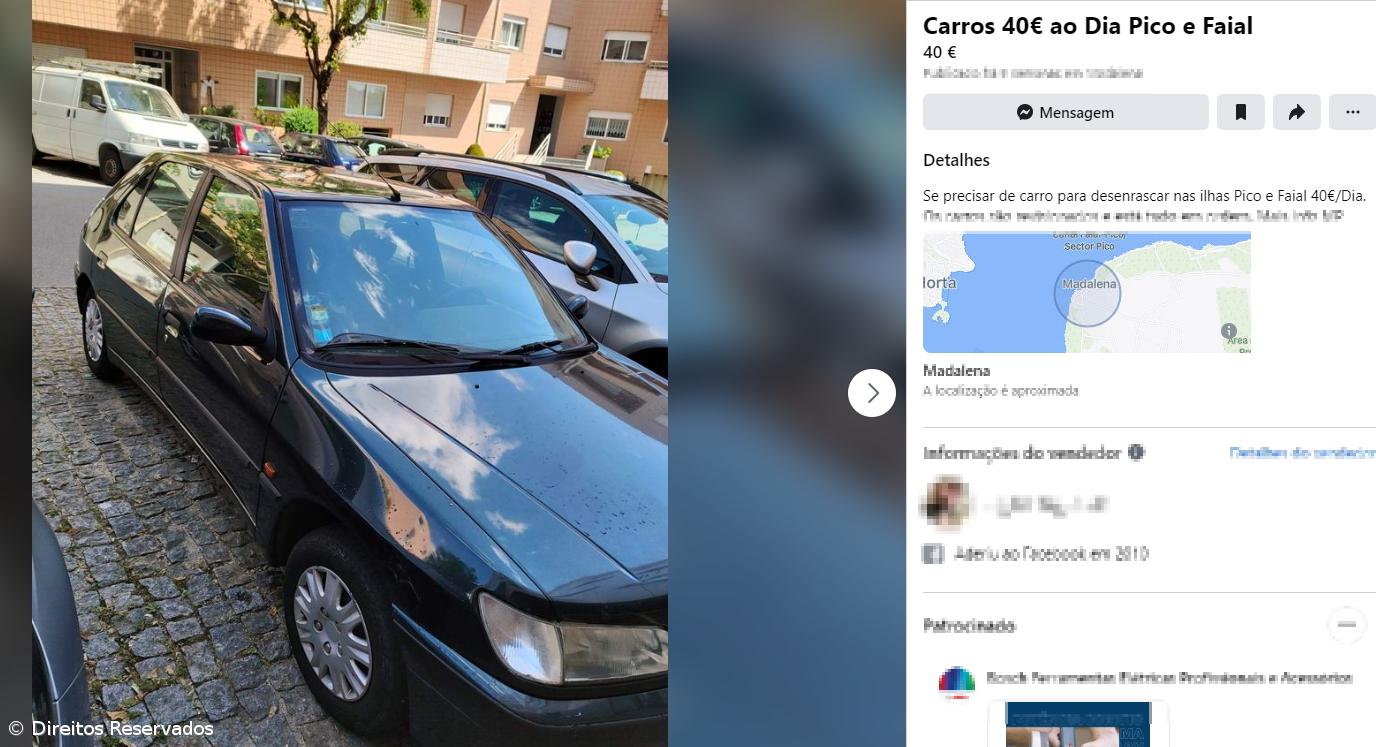 ‘Faroeste’ de anúncios na internet para aluguer de carros particulares – Imagem 1
