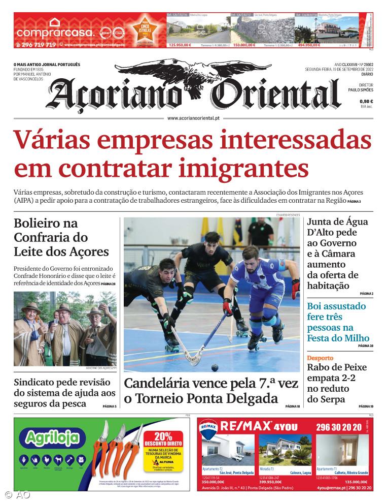 "Várias empresas interessadas em contratar imigrantes" é a manchete do Açoriano Oriental – Imagem 1