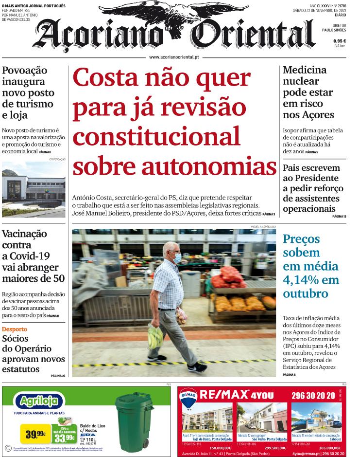 Costa não quer para já revisão constitucional sobre autonomias – Imagem 1