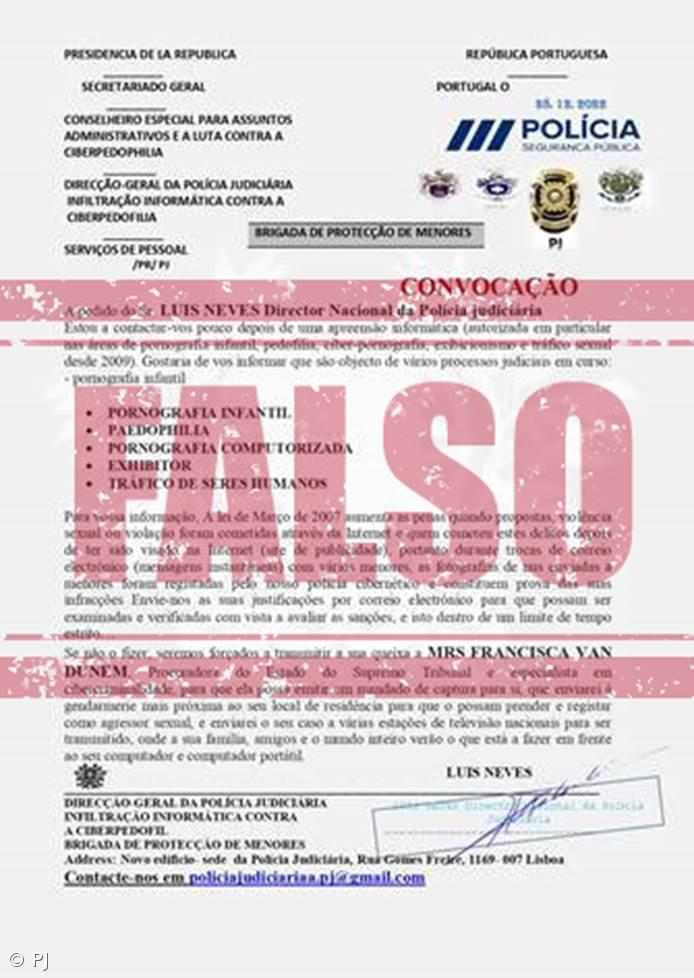PJ alerta para mensagens fraudulentas – Imagem 3