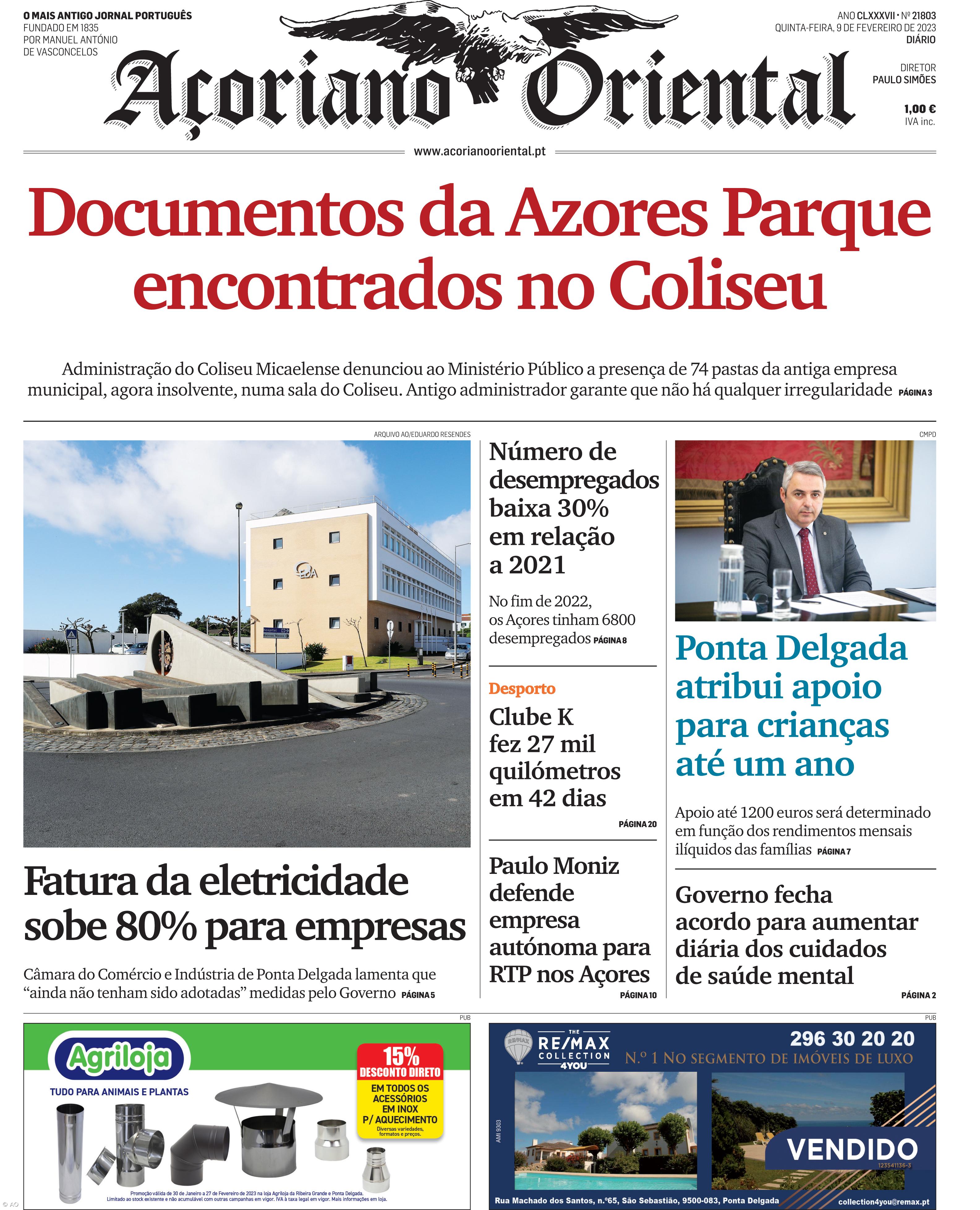Documentos da Azores Parque encontrados no Coliseu – Imagem 1
