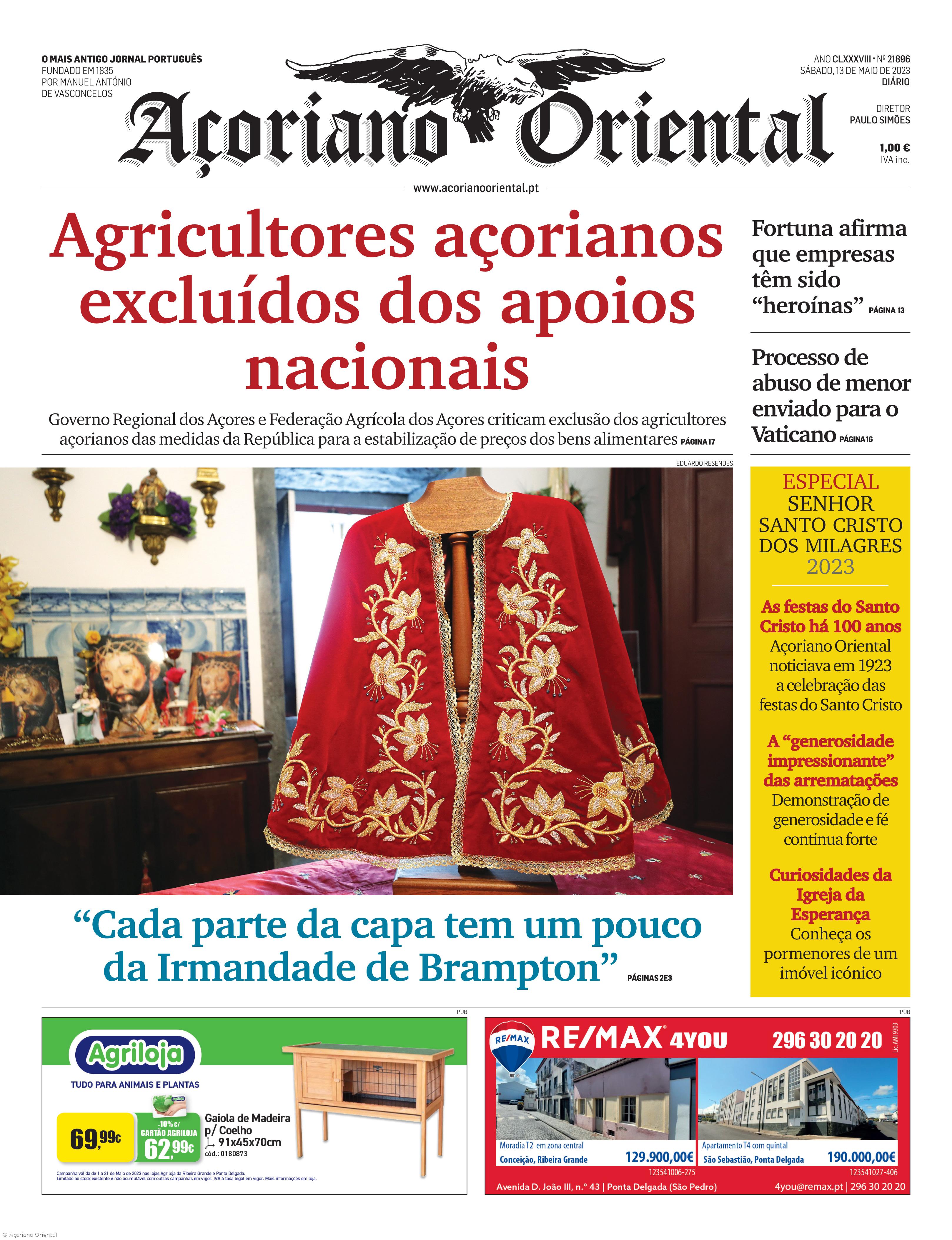 Capa AO 13 maio 2023 – Imagem 1