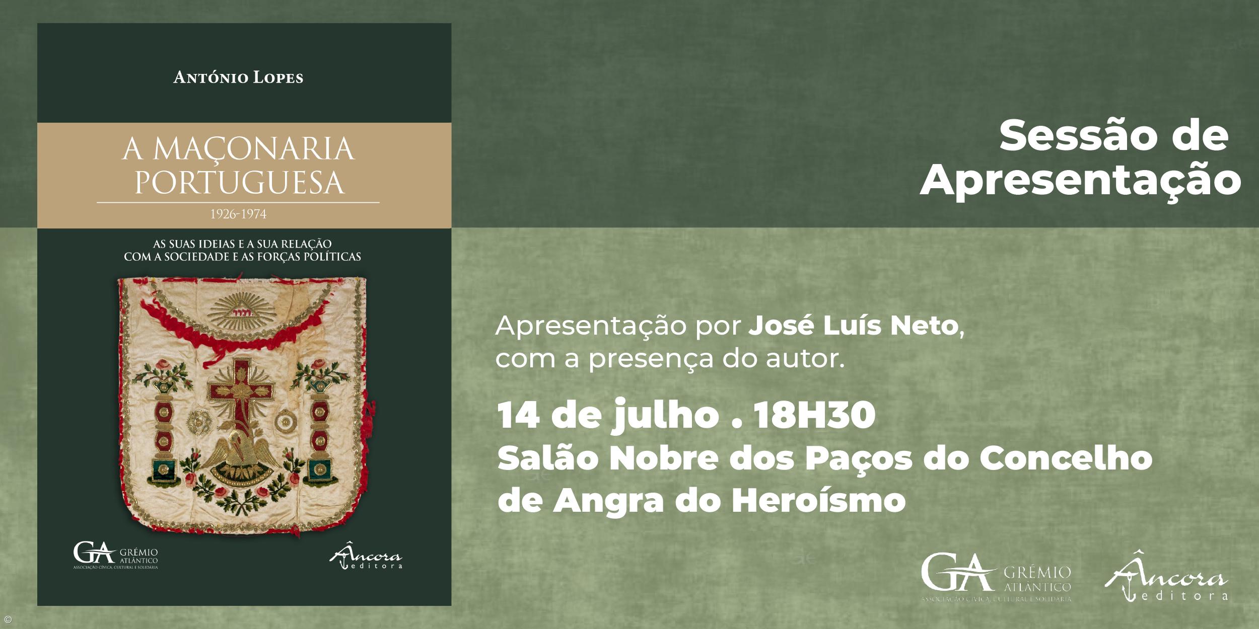 Grémio literário apresenta obra "A Maçonaria Portuguesa 1926-1974" – Imagem 1