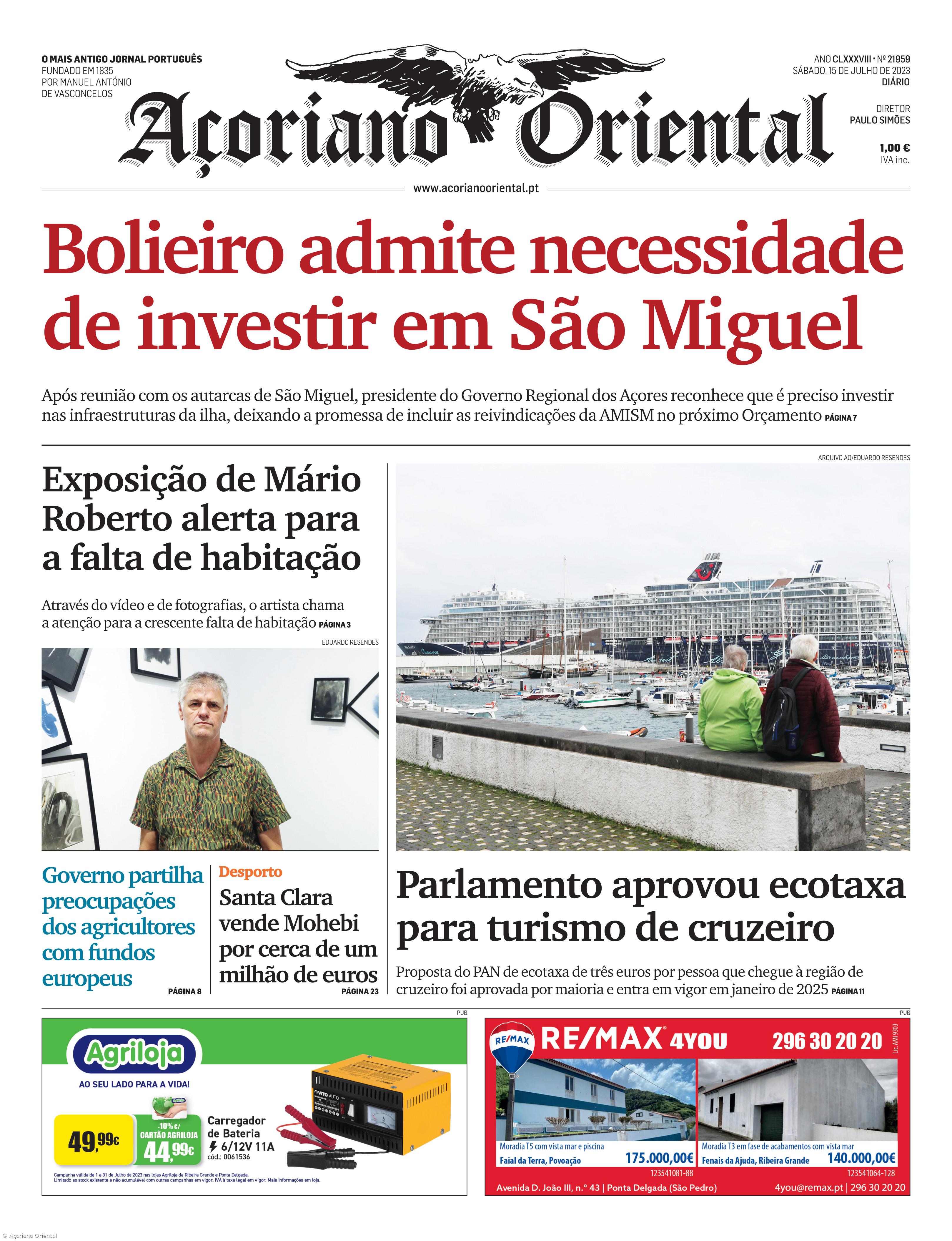 Capa AO 15 julho 2023 – Imagem 1