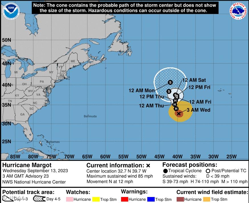 Furacão Margot leva chuva aos grupos Central e Ocidental dos Açores – Imagem 1