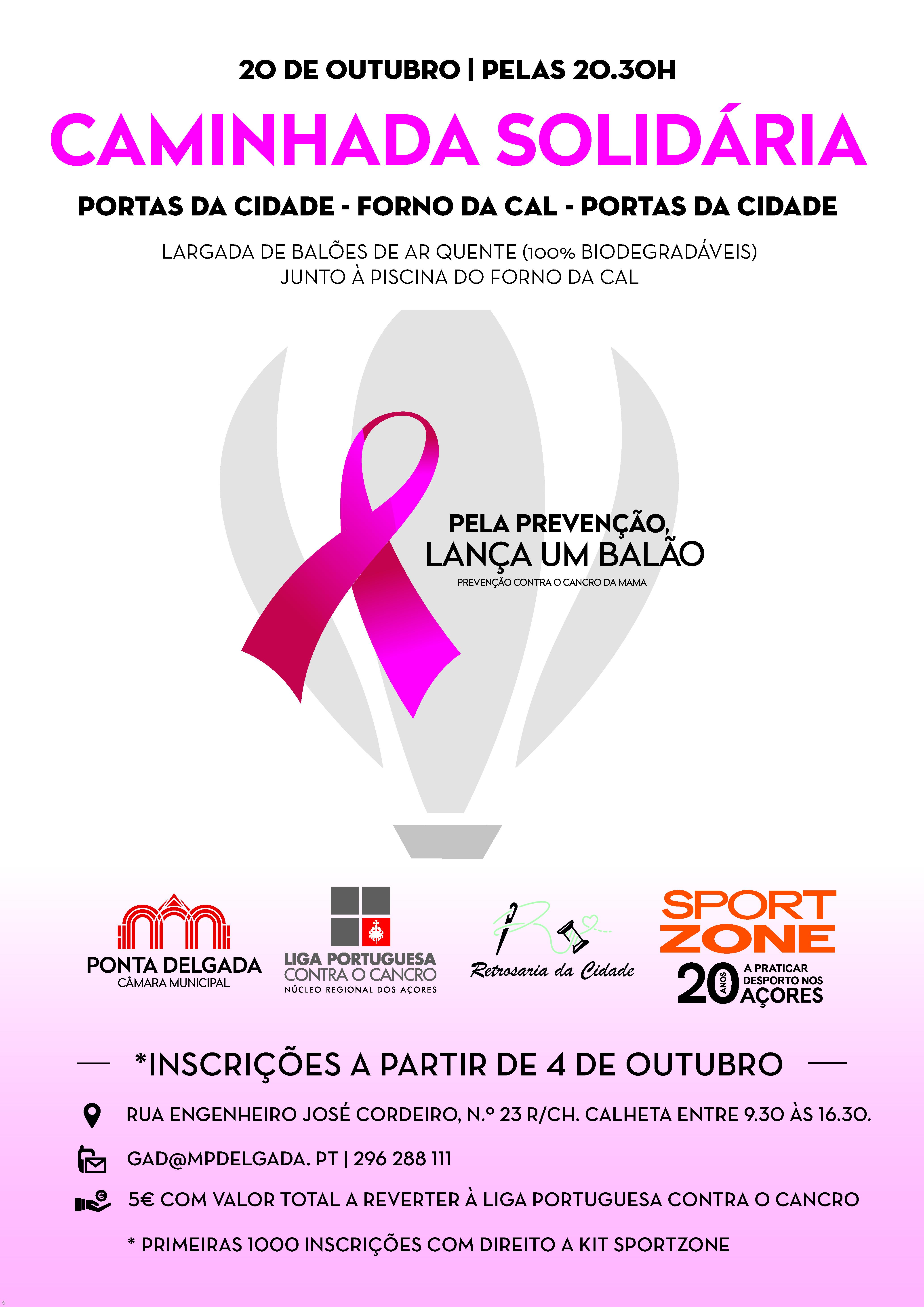 Caminhada solidária contra o cancro da mama em Ponta Delgada – Imagem 1