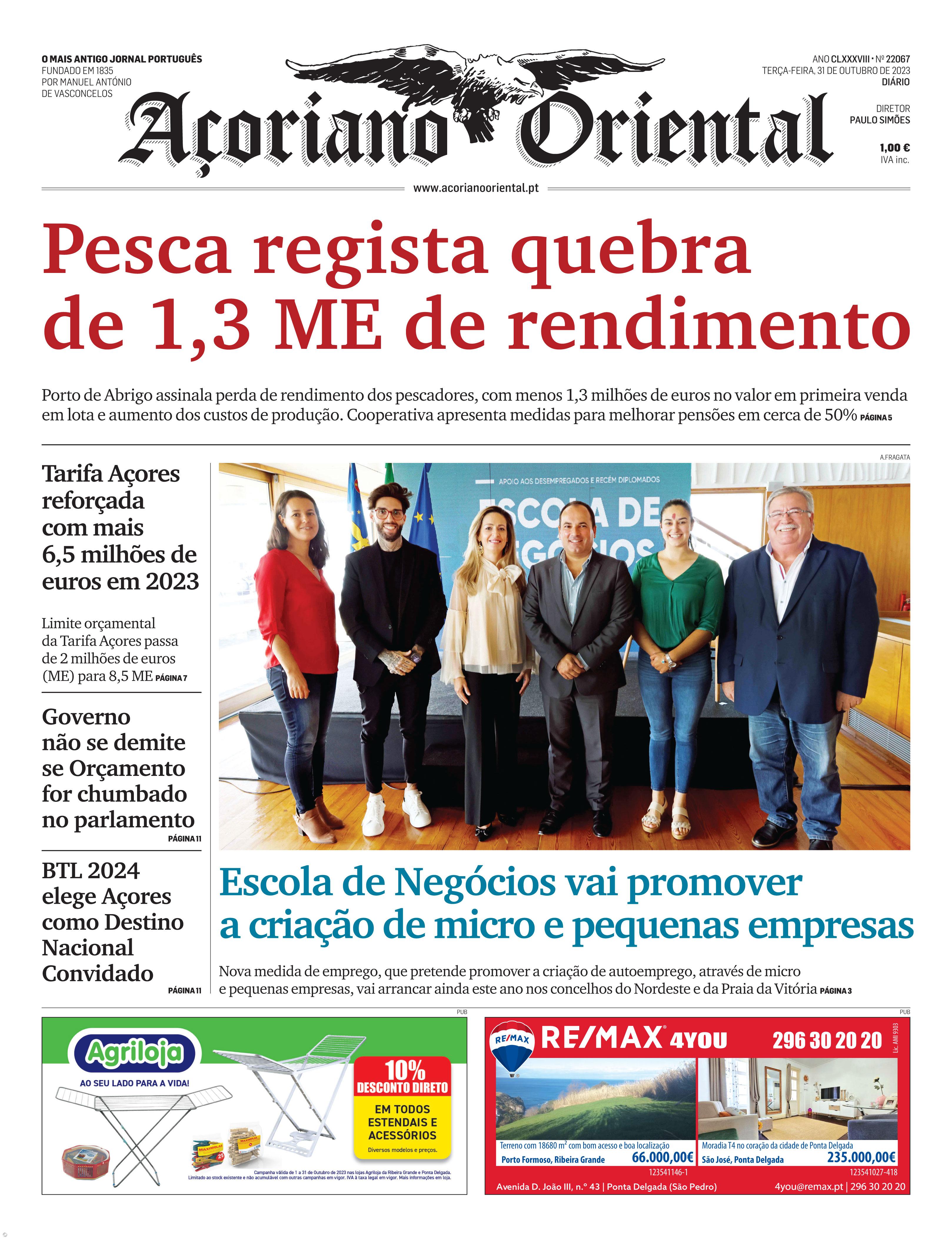 Pesca regista quebra de 1,3 ME de rendimento – Imagem 1