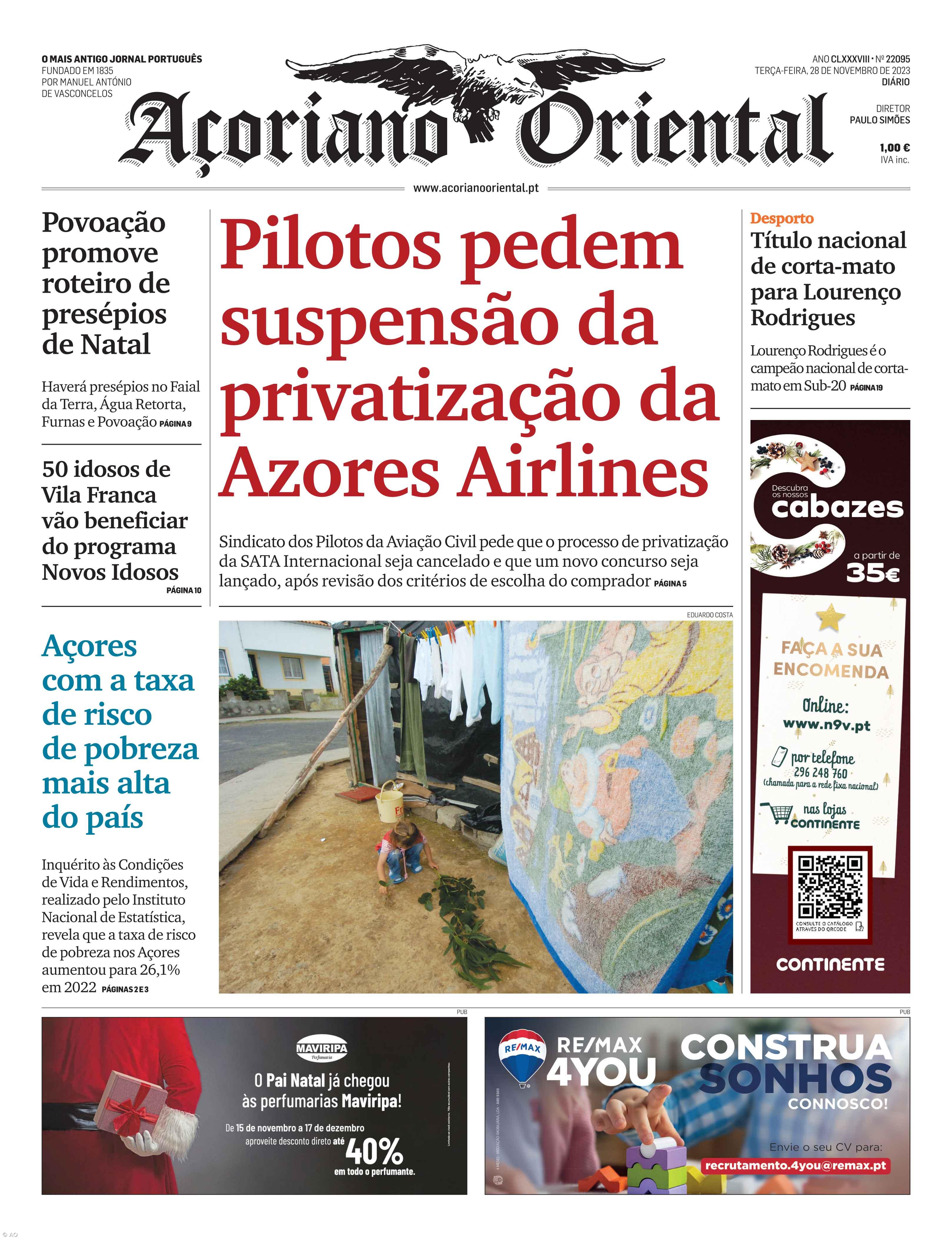 Pilotos pedem suspensão da privatização da Azores Airlines – Imagem 1