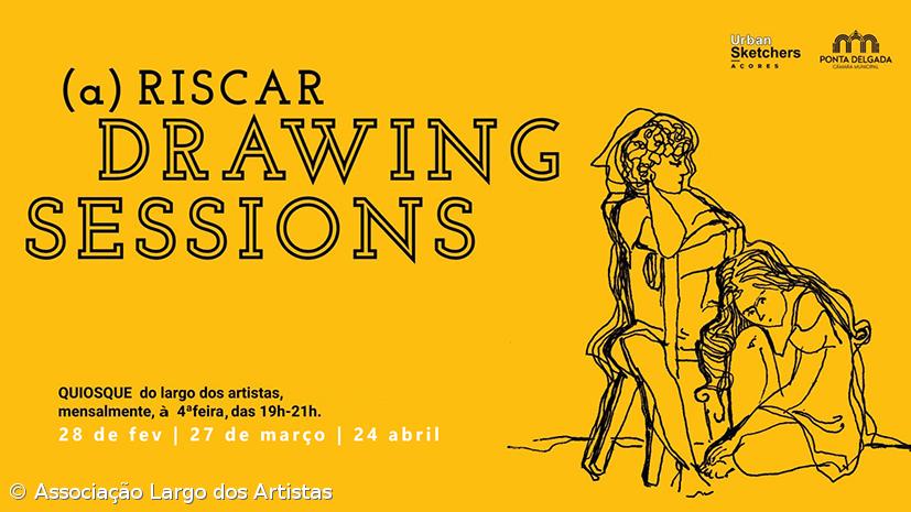 a)Riscar Drawing Sessions no QUIOSQUE do Largo dos artistas (em frente à Escola Secundária Antero de Quental) – Imagem 1