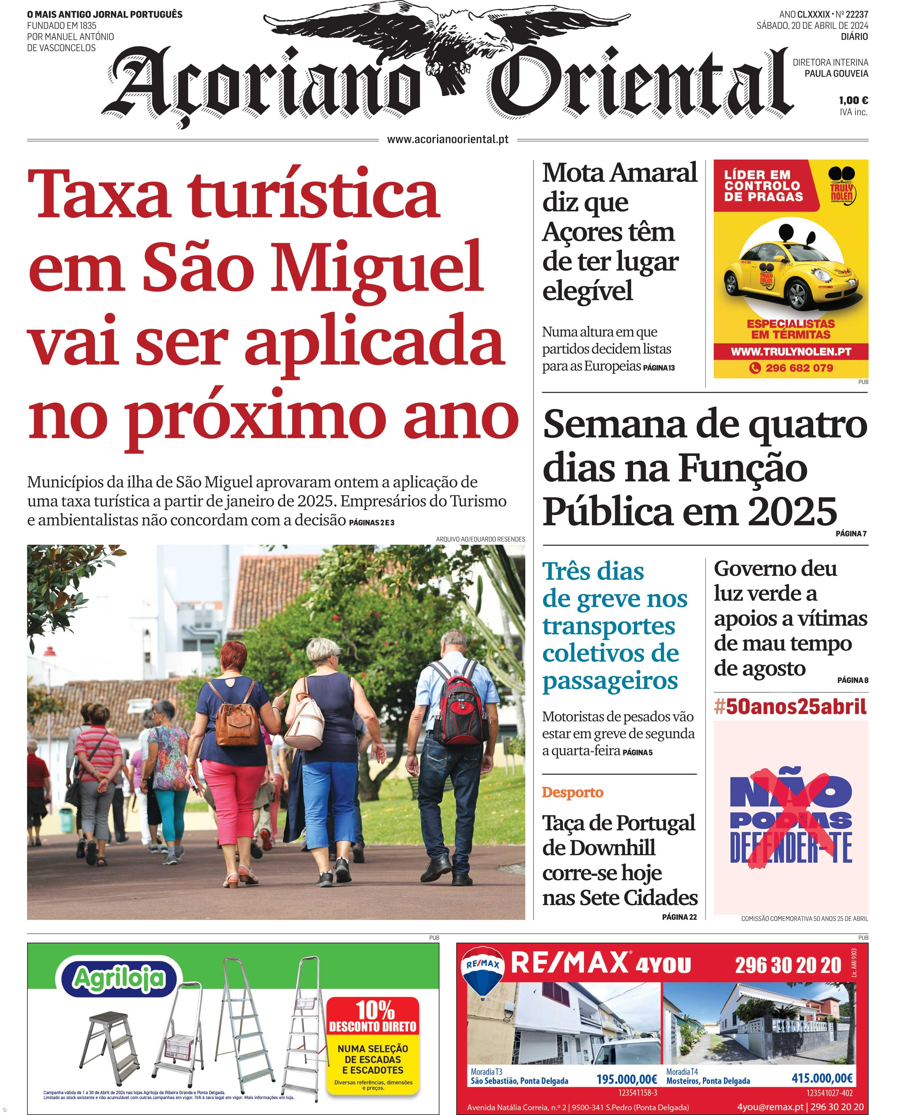 Taxa turística em São Miguel vai ser aplicada no próximo ano – Imagem 1