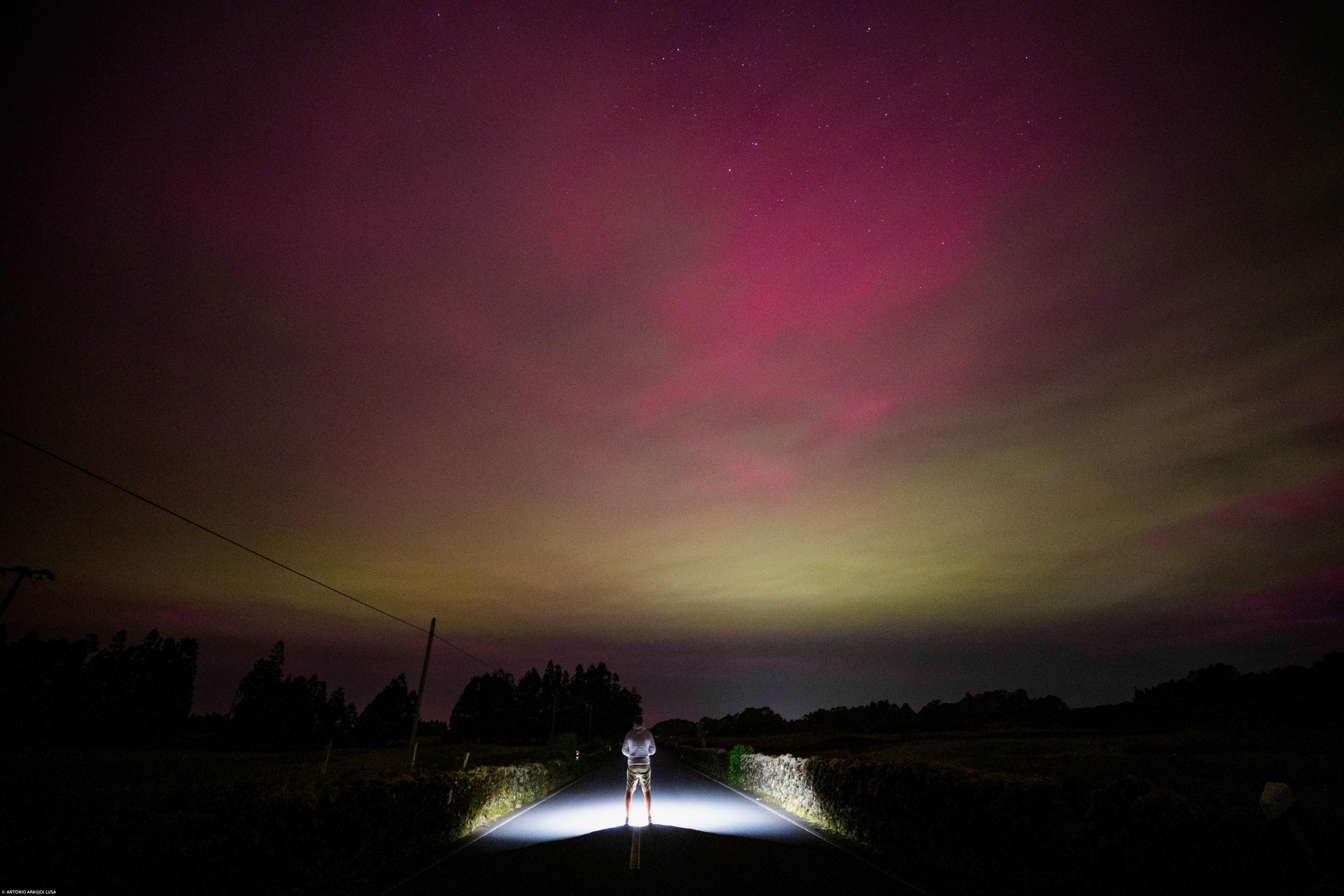 Aurora boreal visível nos céus dos Açores – Imagem 1