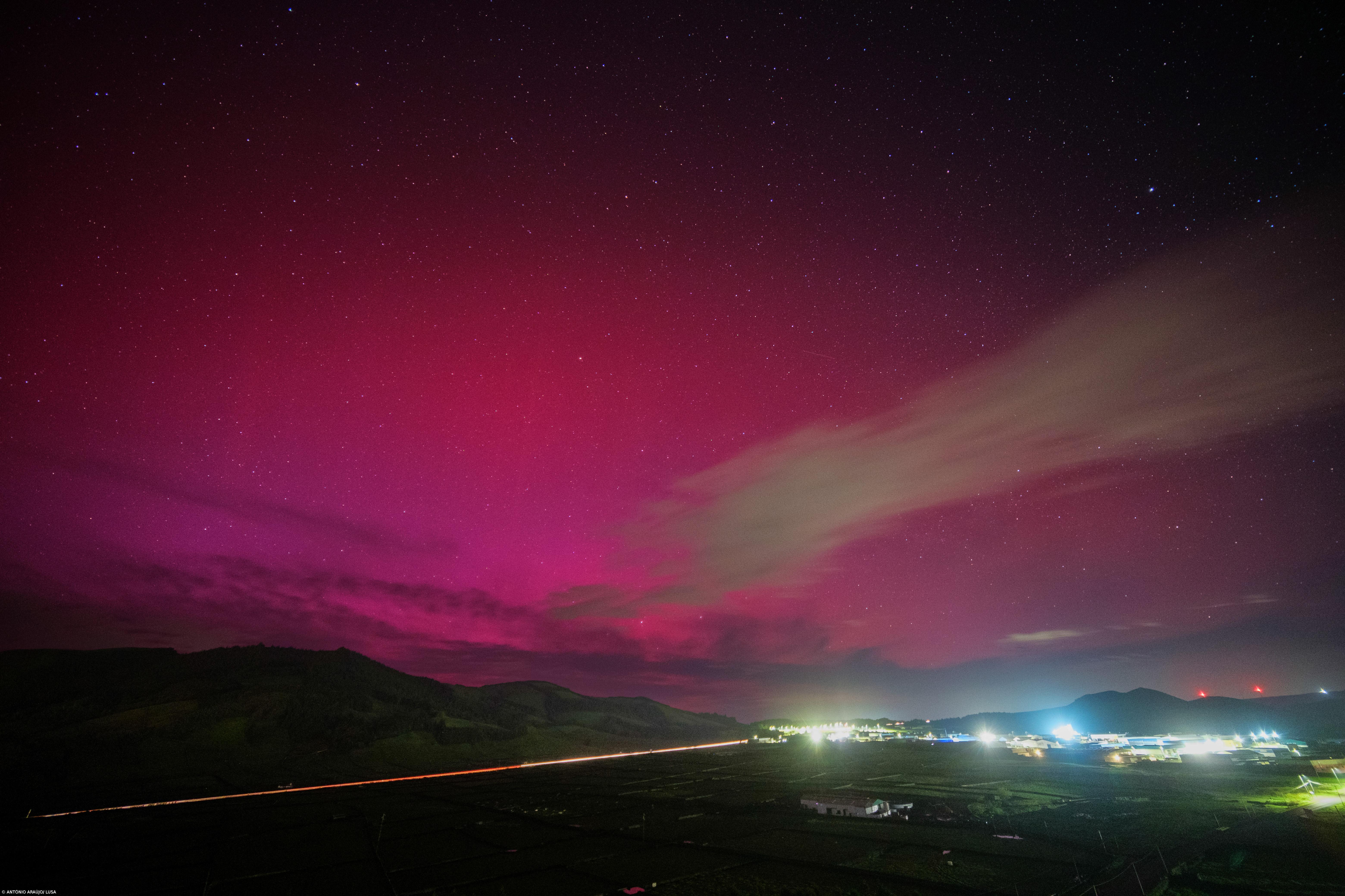 Aurora boreal visível nos céus dos Açores – Imagem 2