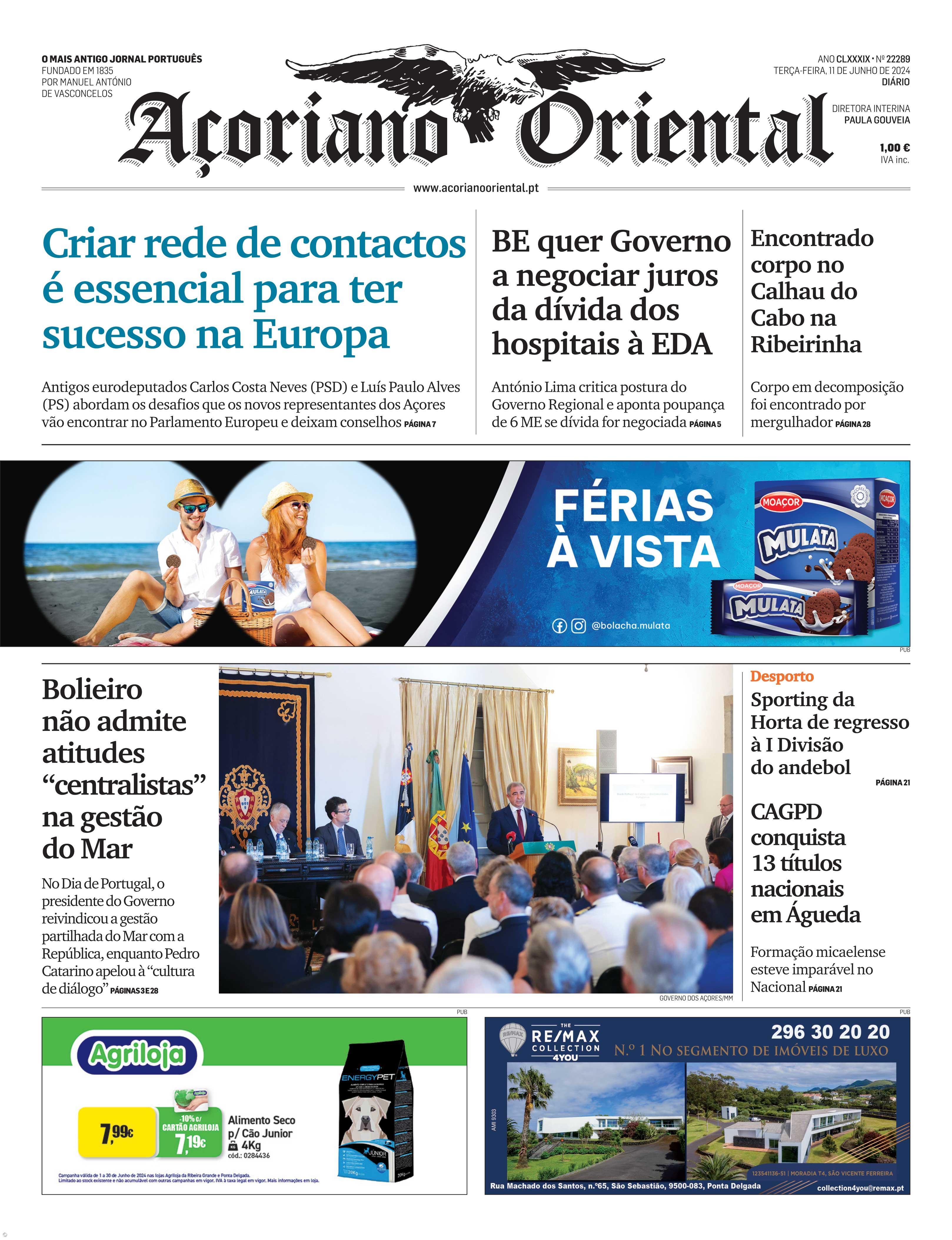 "Criar rede de contactos é essencial para ter sucesso na Europa" é a manchete do Açoriano Oriental – Imagem 1