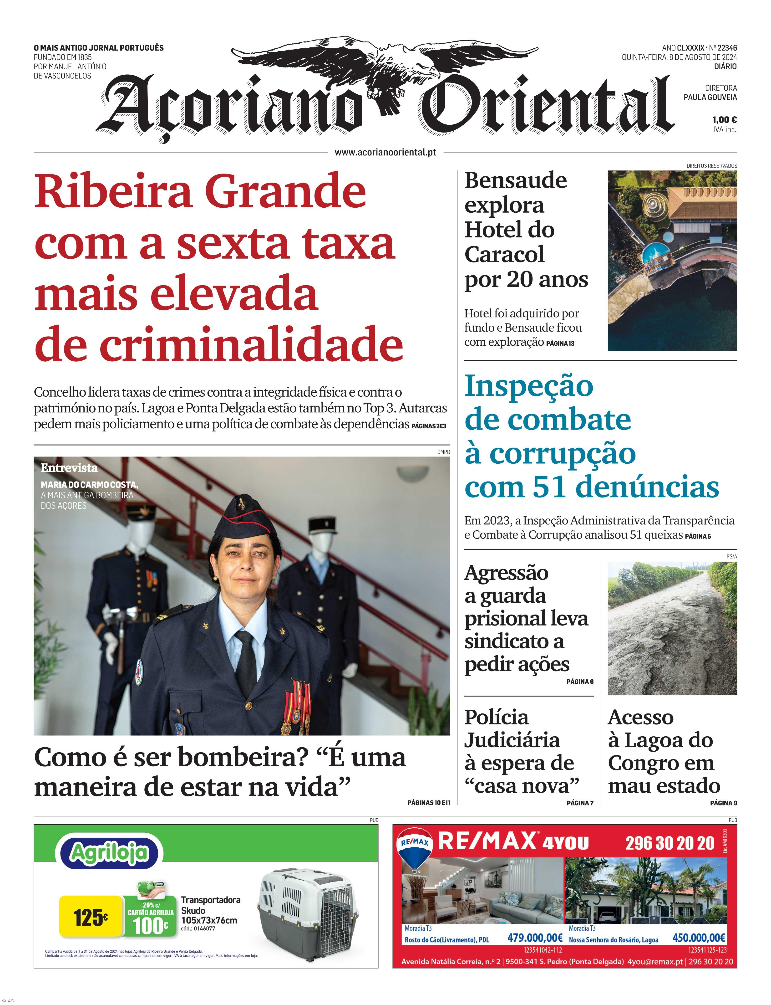 Ribeira Grande com a sexta taxa mais elevada de criminalidade – Imagem 1